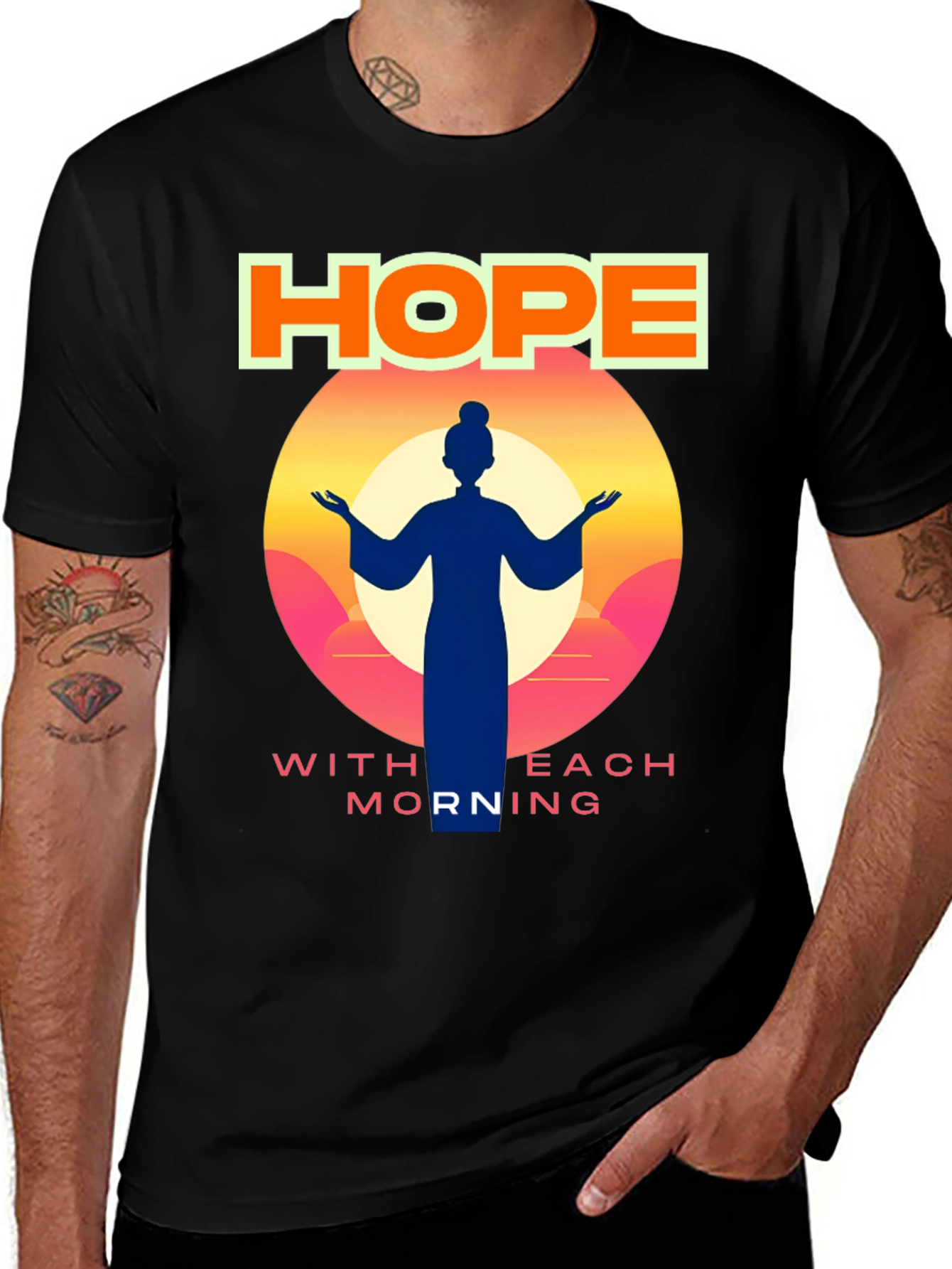 Variant 6 of Hope with Each Morning Graphic T-Shirt