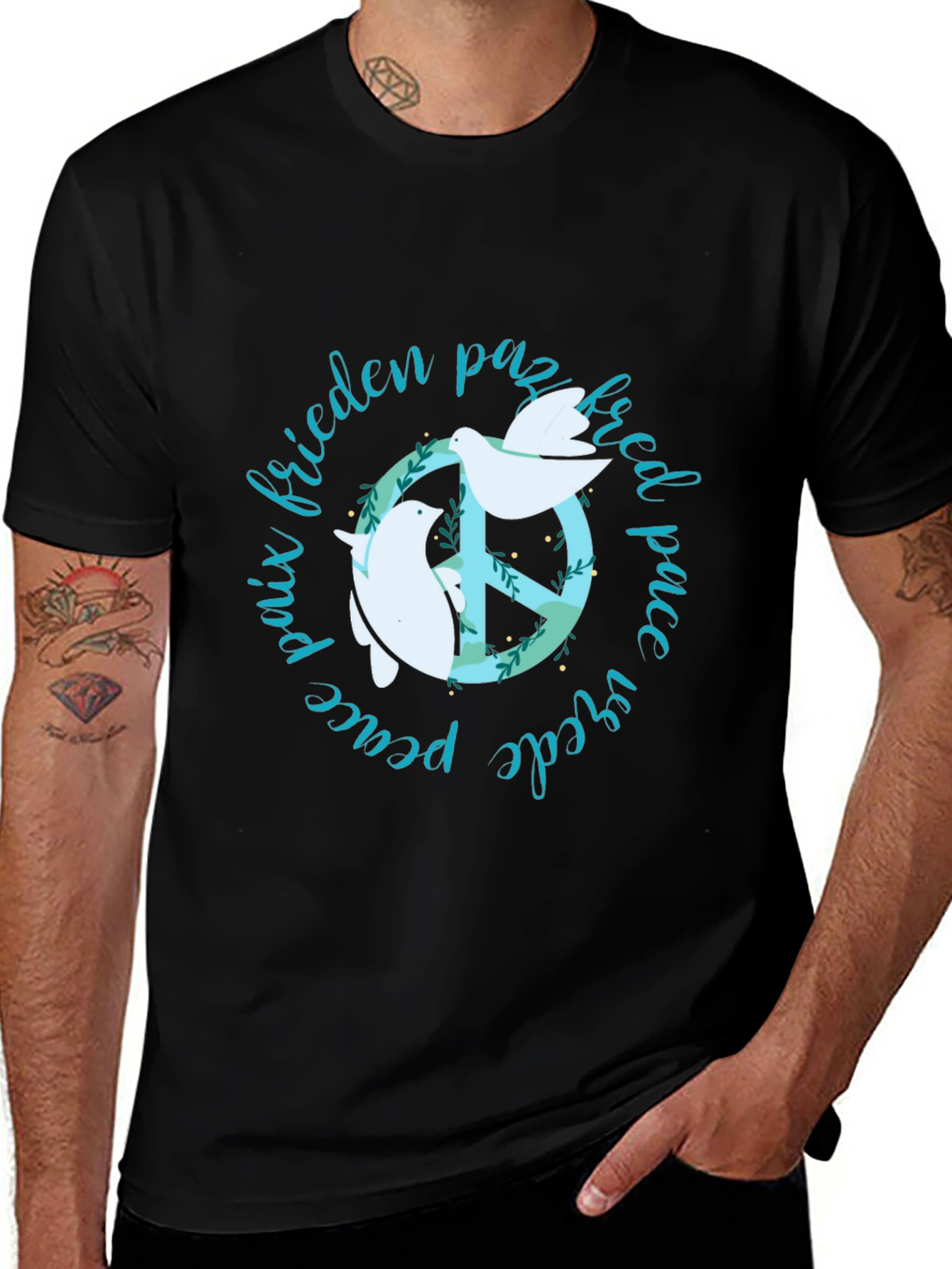 Variant 9 of Peace Dove Graphic T-Shirt - International Peace Symbol