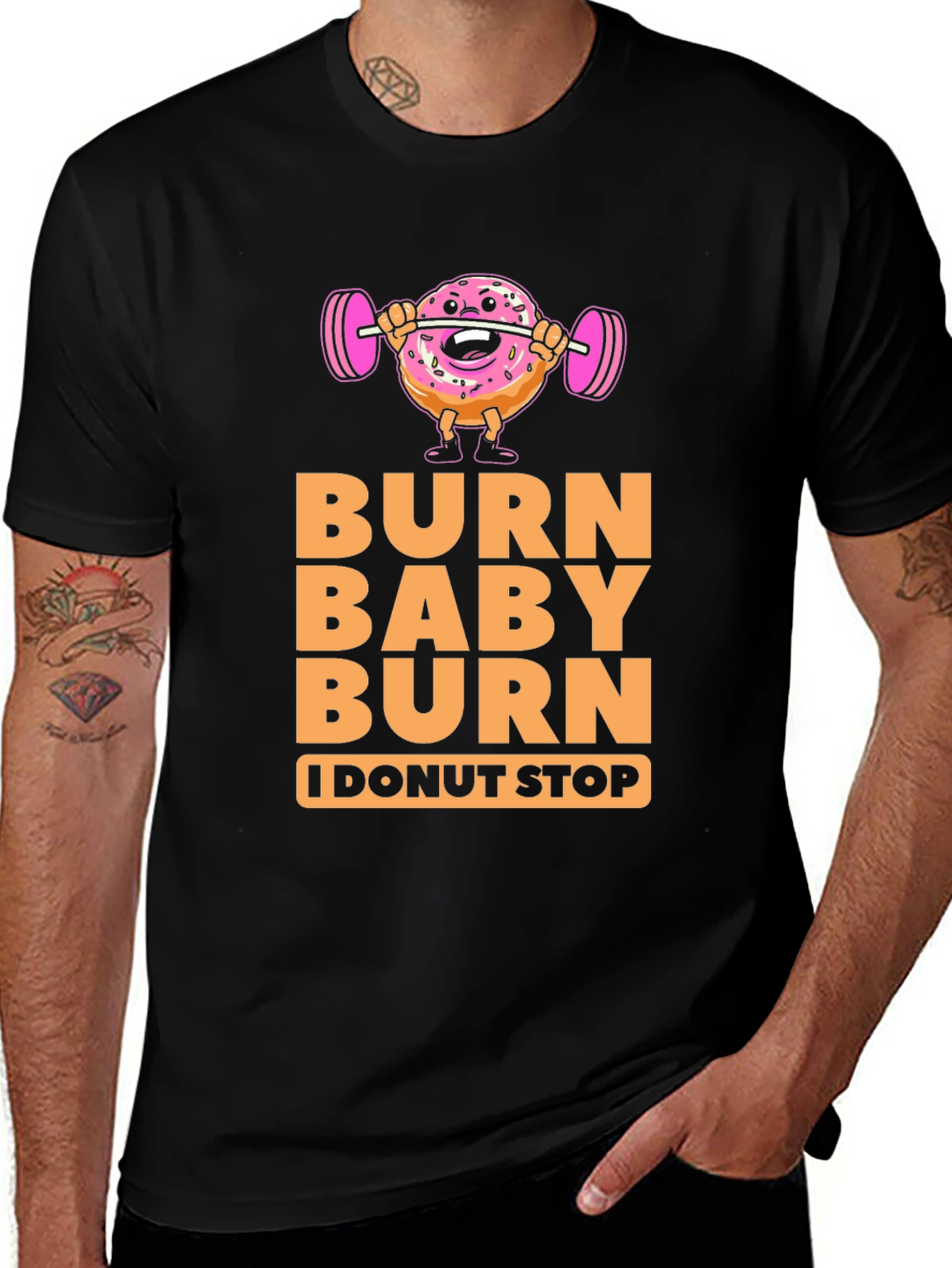 Variant 30 of Burn Baby Burn Donut Workout T-Shirt