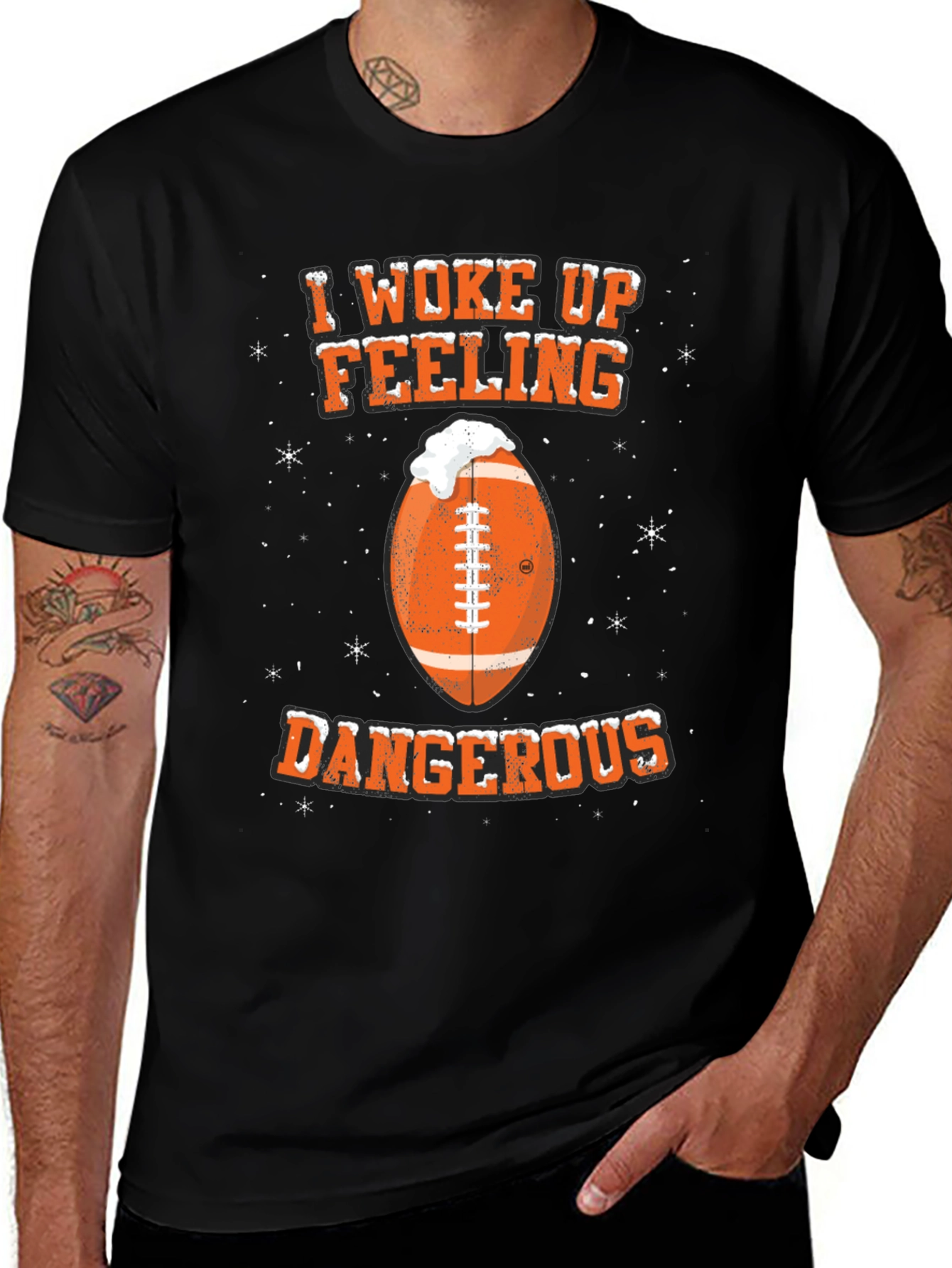 Variant 29 of I Woke Up Feeling Dangerous Football T-Shirt