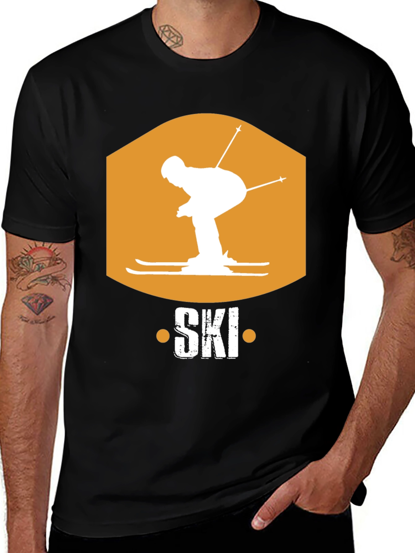 Variant 8 of Ski T-Shirt: Retro Winter Sports Tee