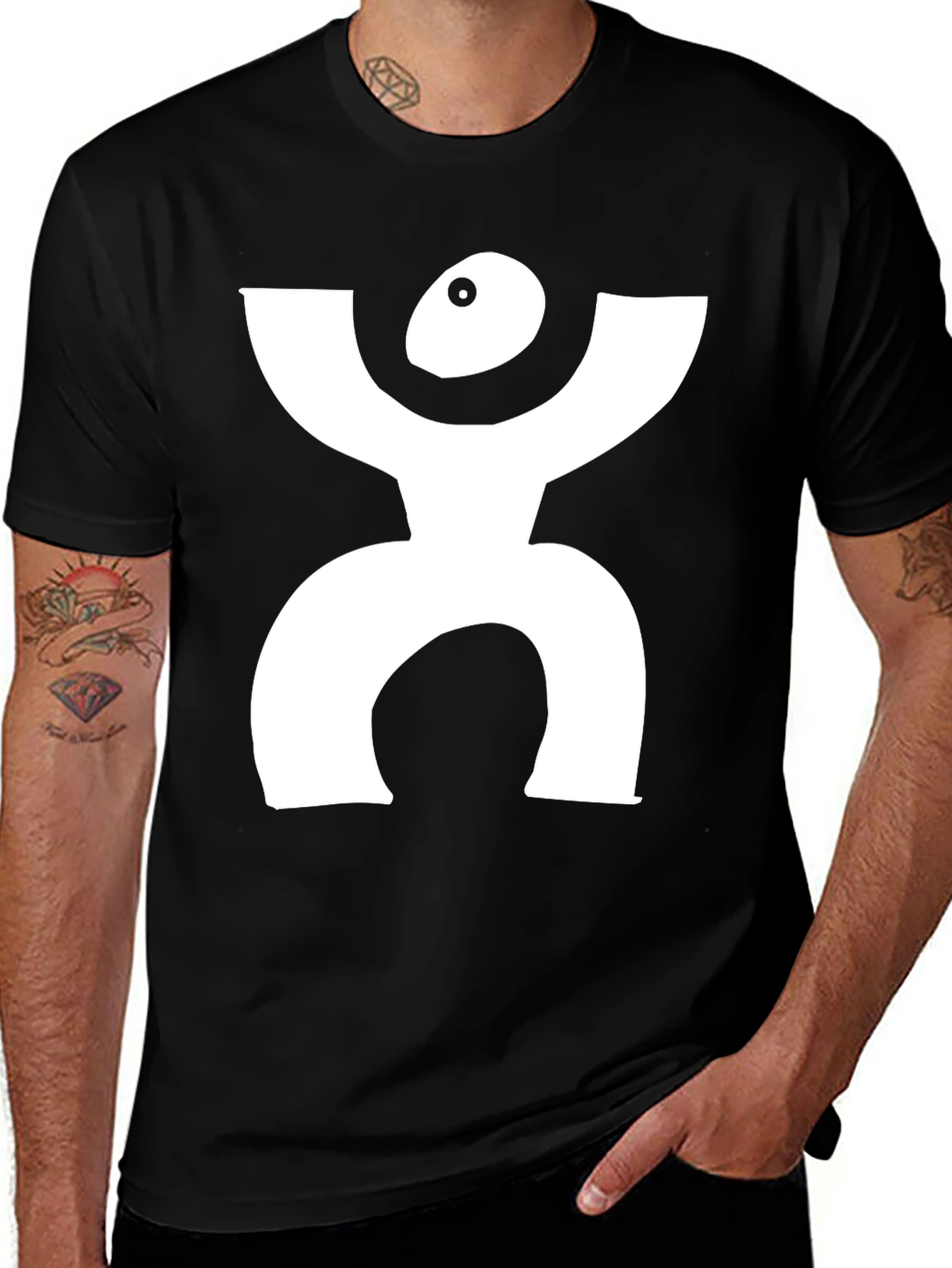 Variant 24 of Bengali Wedding Symbol T-Shirt - Black Cotton Casual Tee