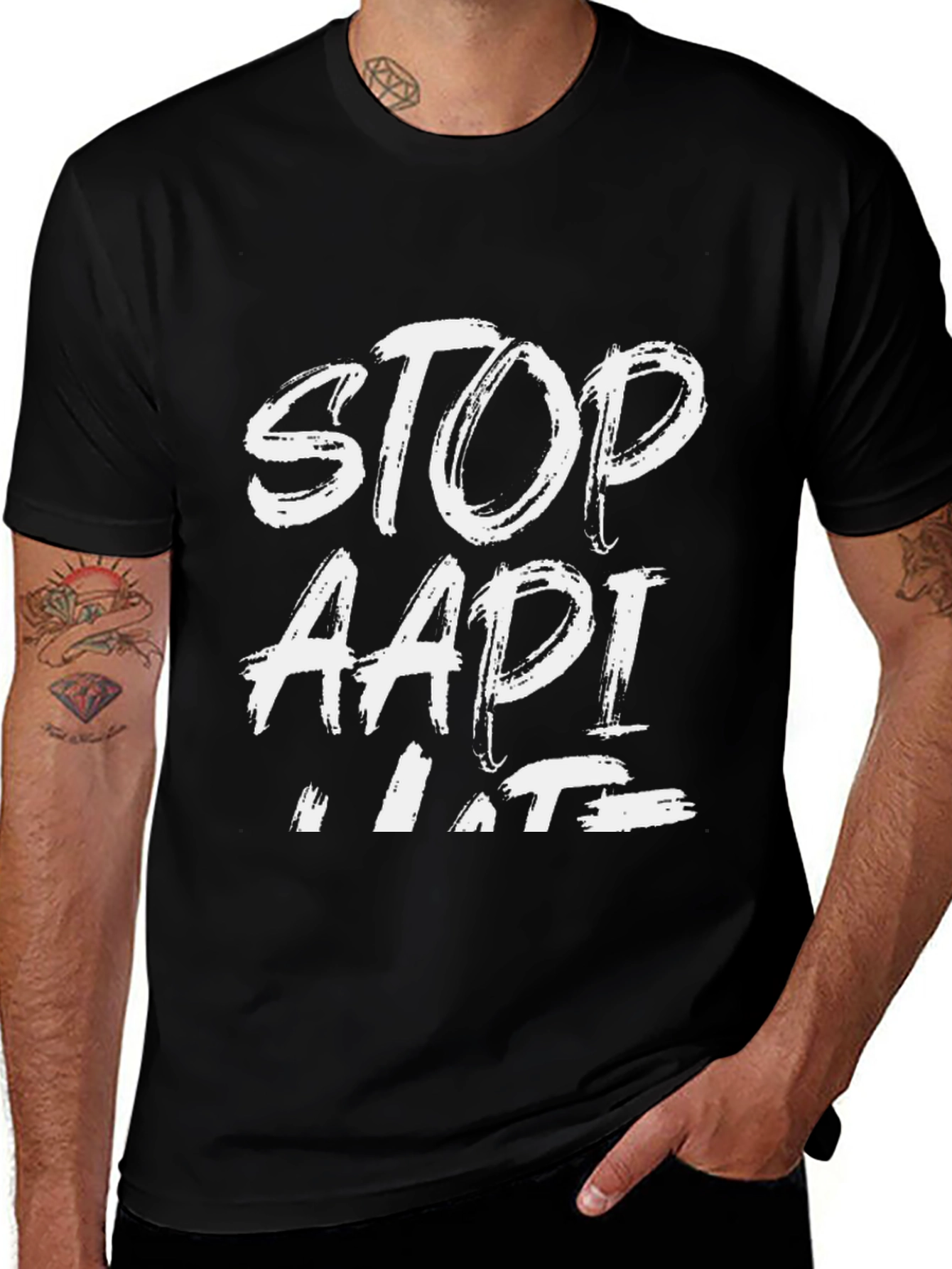 Stop AAPI Hate Black T-Shirt