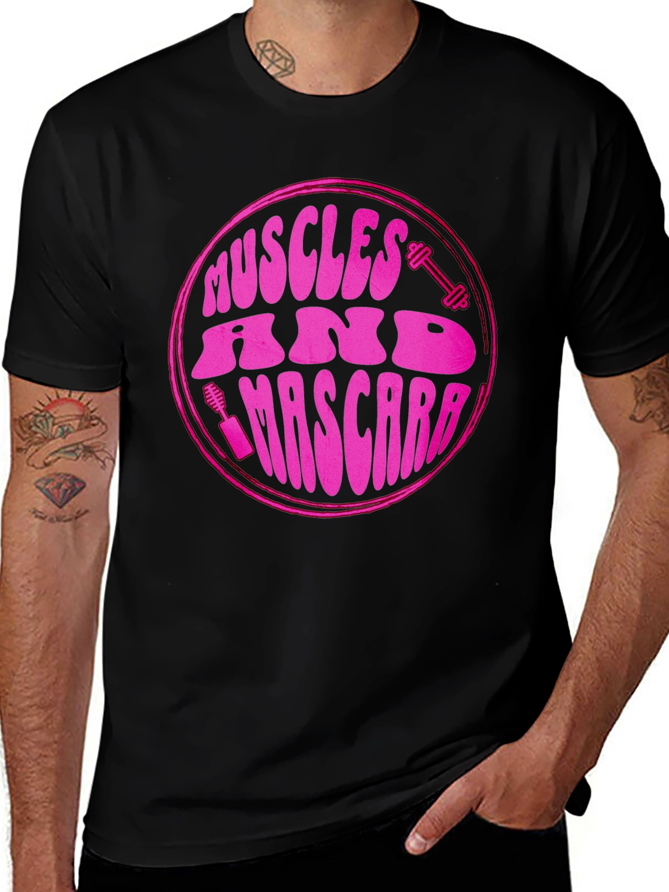 Muscles & Mascara Graphic T-Shirt - Fitness Fashion