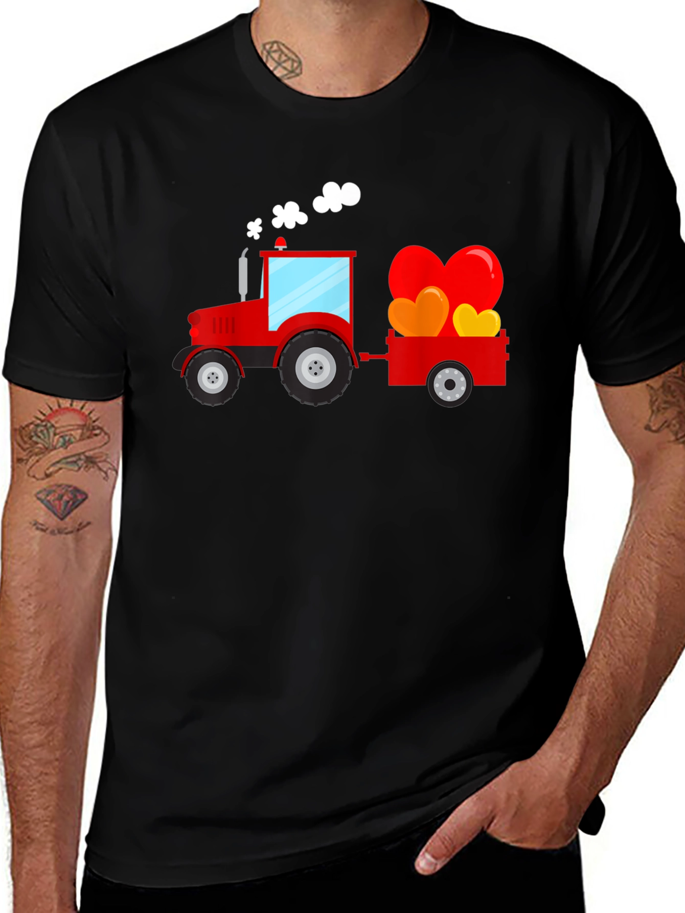 Valentine's Day Tractor Heart T-Shirt