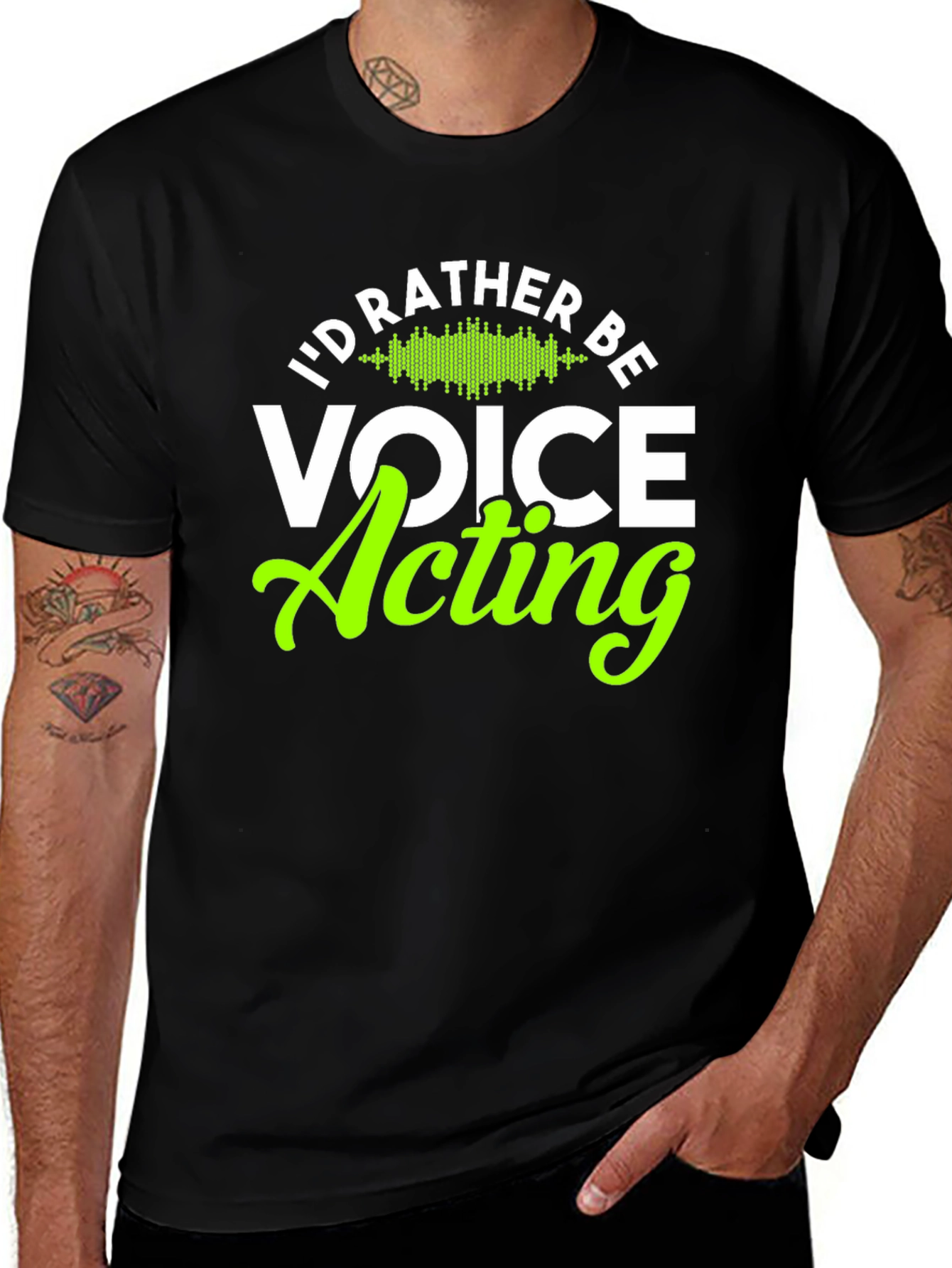 Variant 13 of I'd Rather Be Voice Acting Graphic Tee