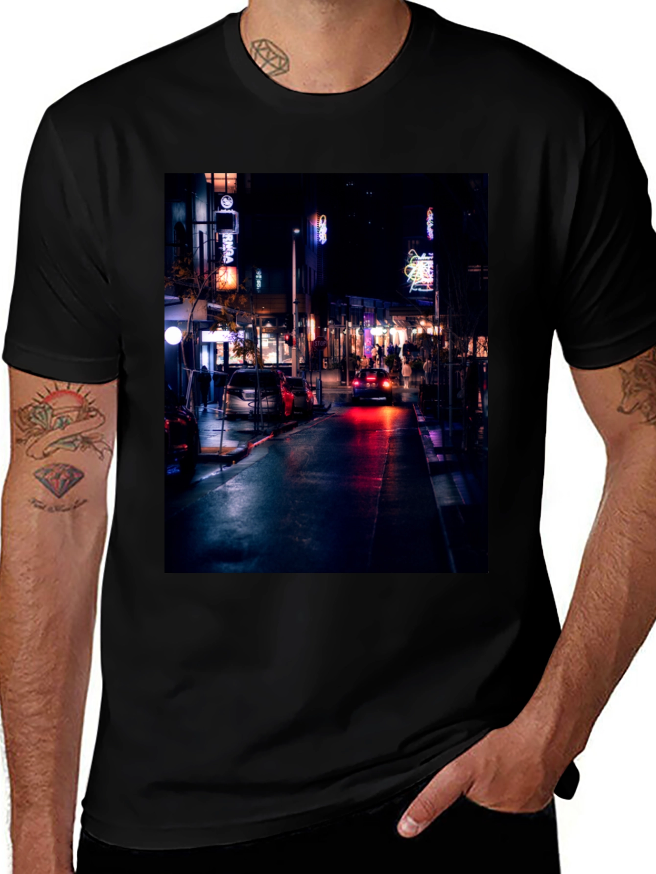 Variant 23 of Night Street Scene Graphic Tee
