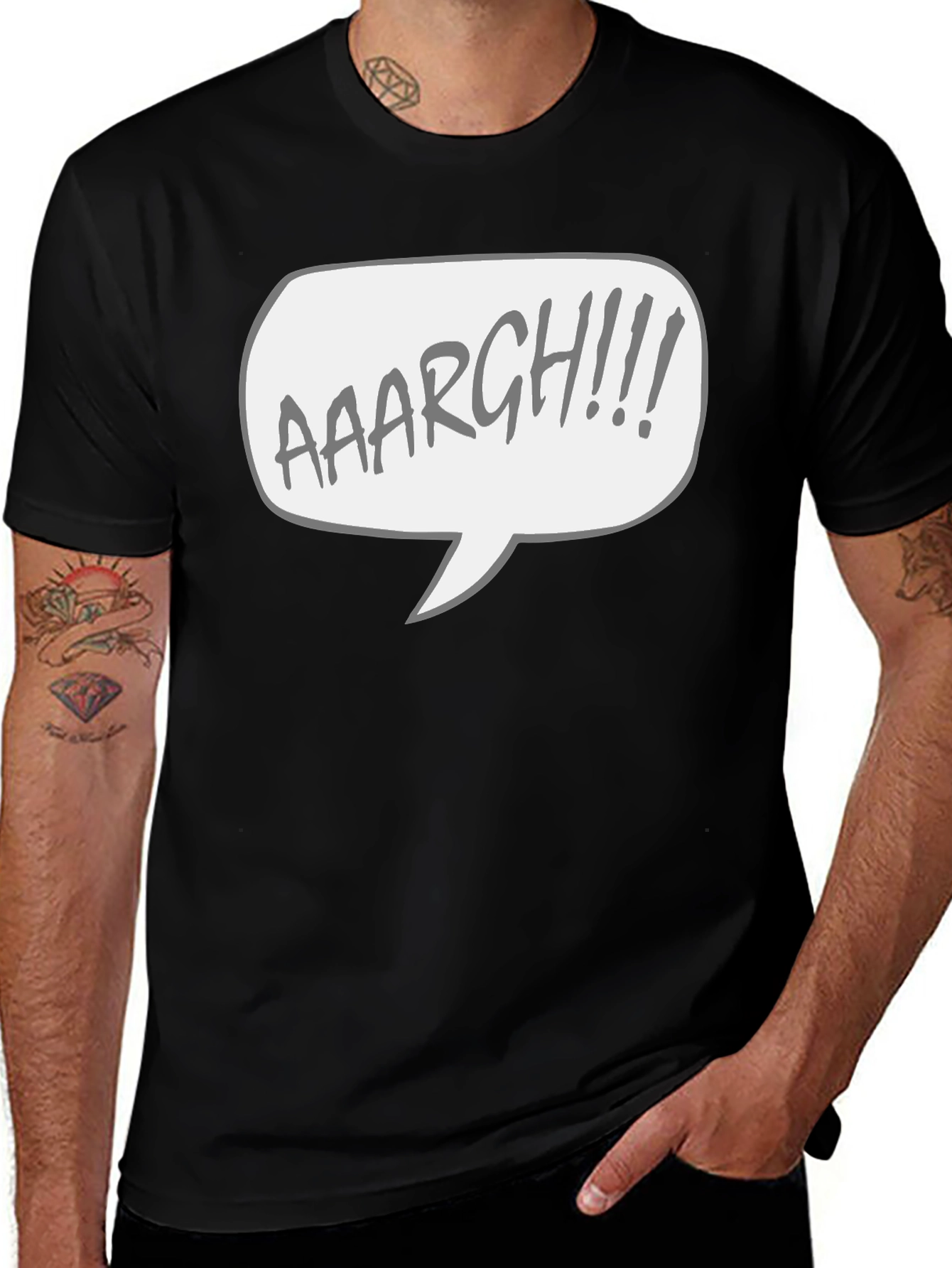 Variant 17 of Aaargh T-Shirt - Black Graphic Tee