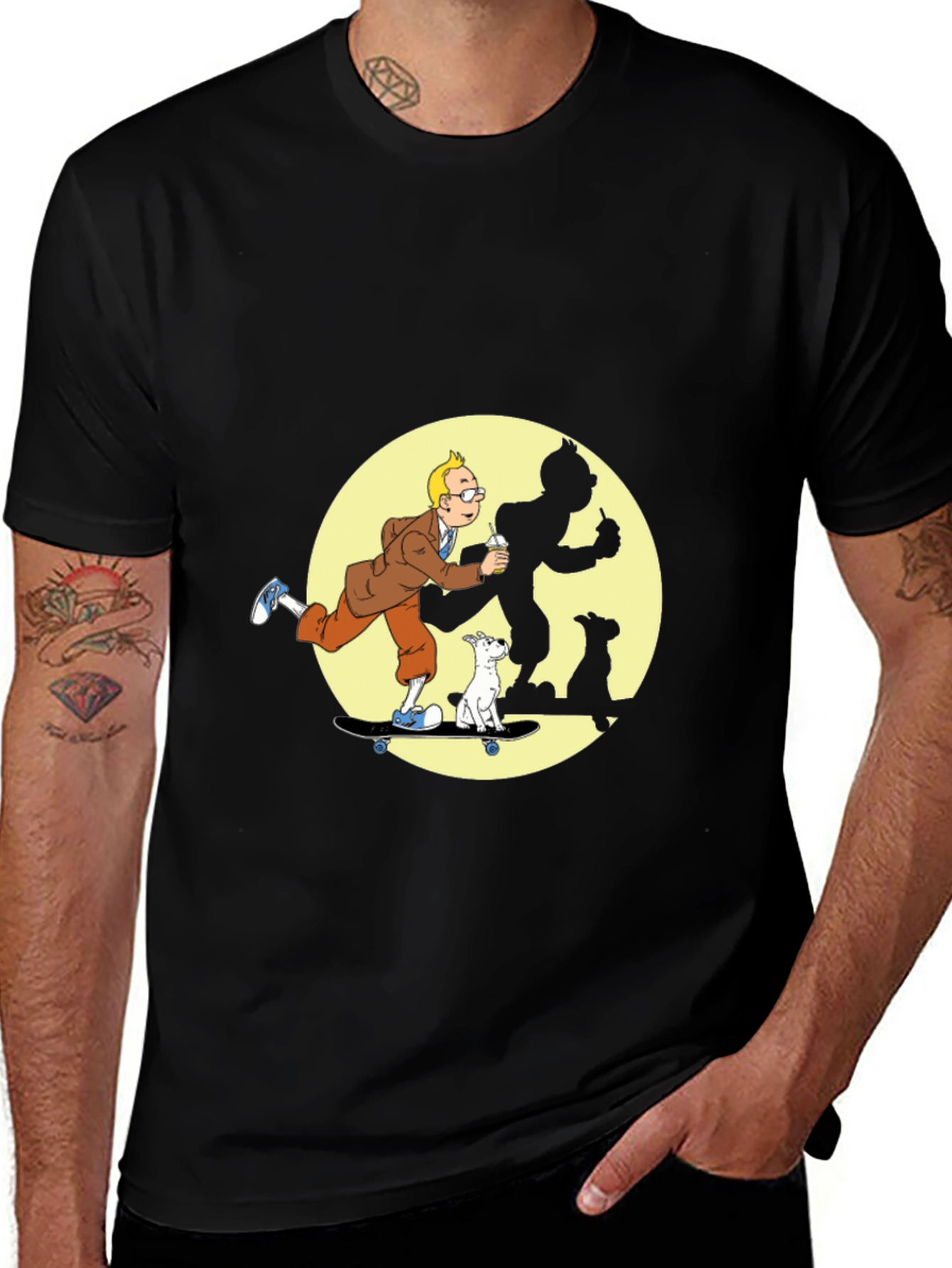 Tintin Skateboard T-Shirt