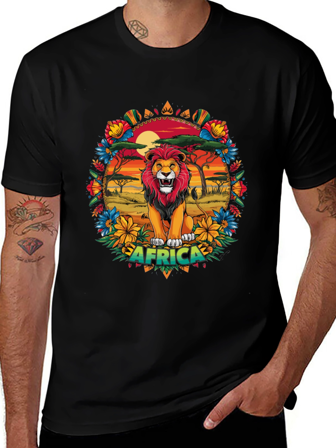 Variant 18 of African Lion T-Shirt - Vivid Graphic Tee