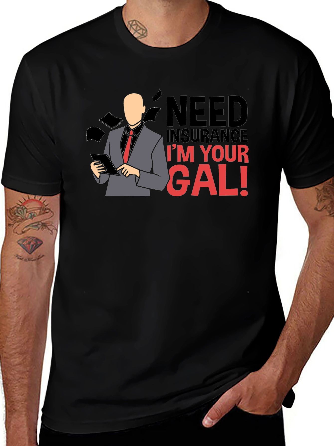 Variant 4 of Insurance Gal T-Shirt: Need Insurance, I'm Your Gal!