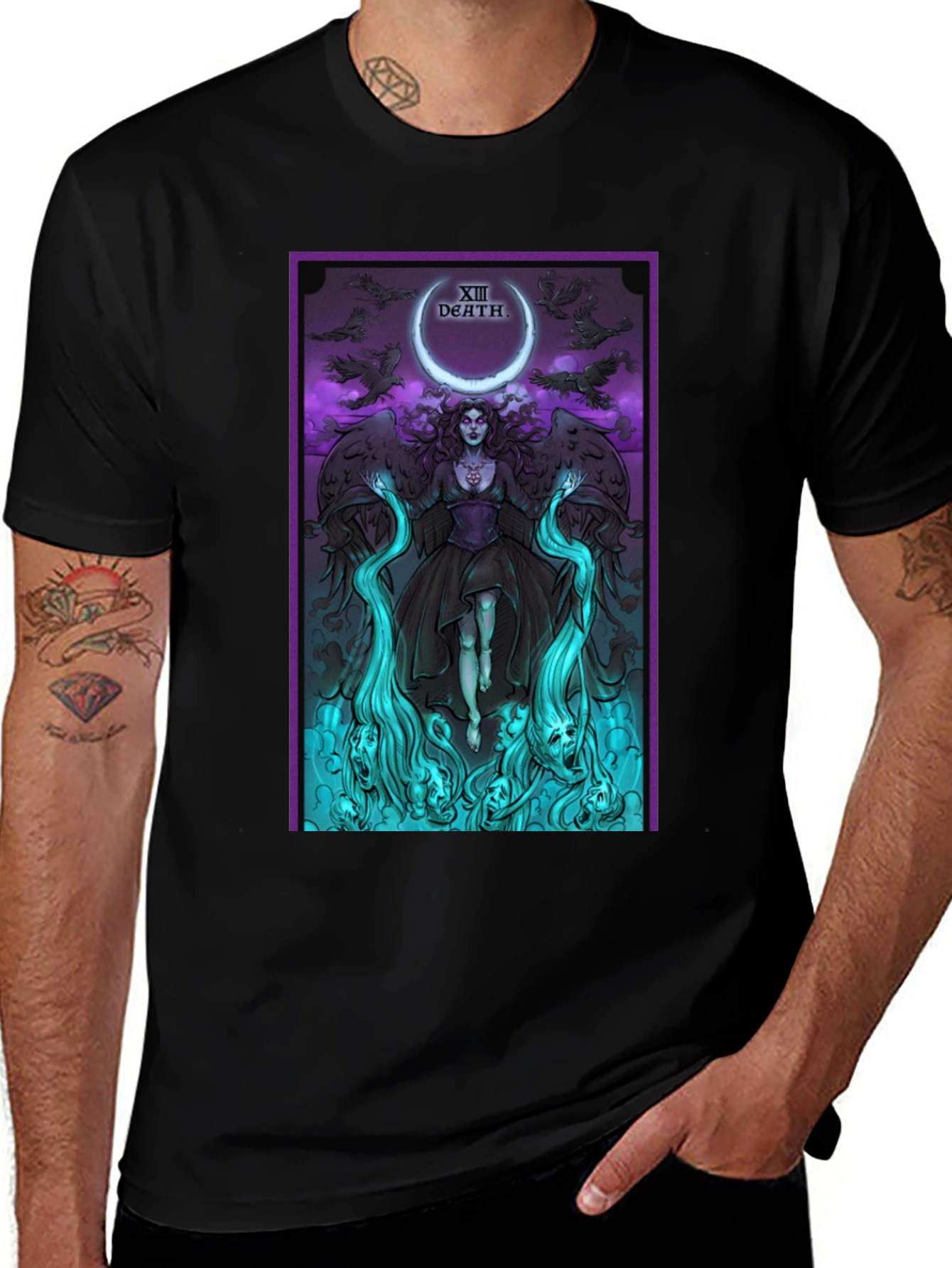 Variant 14 of Death Tarot Card Graphic T-Shirt