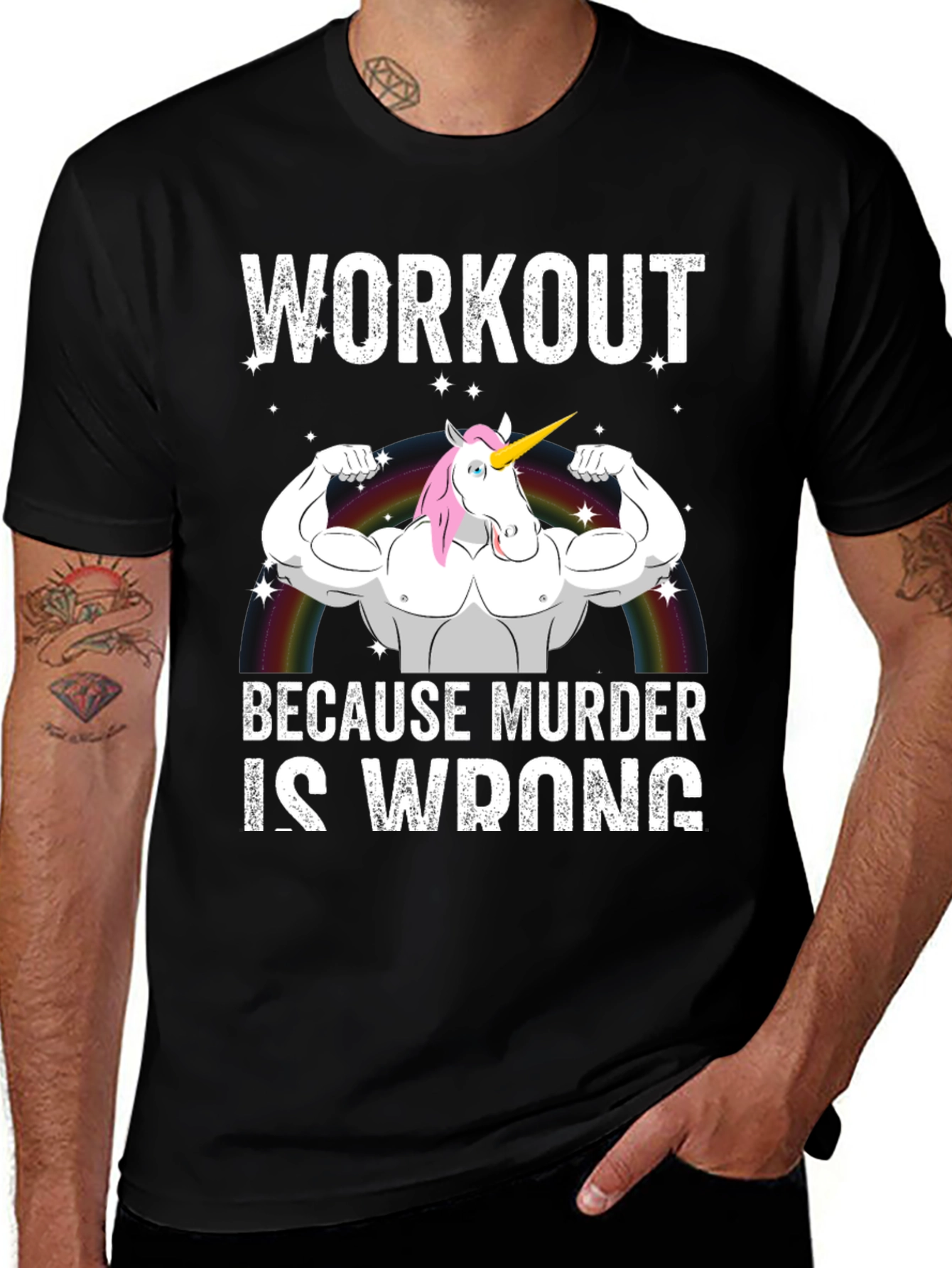 Variant 12 of Workout Because Murder Is Wrong T-Shirt