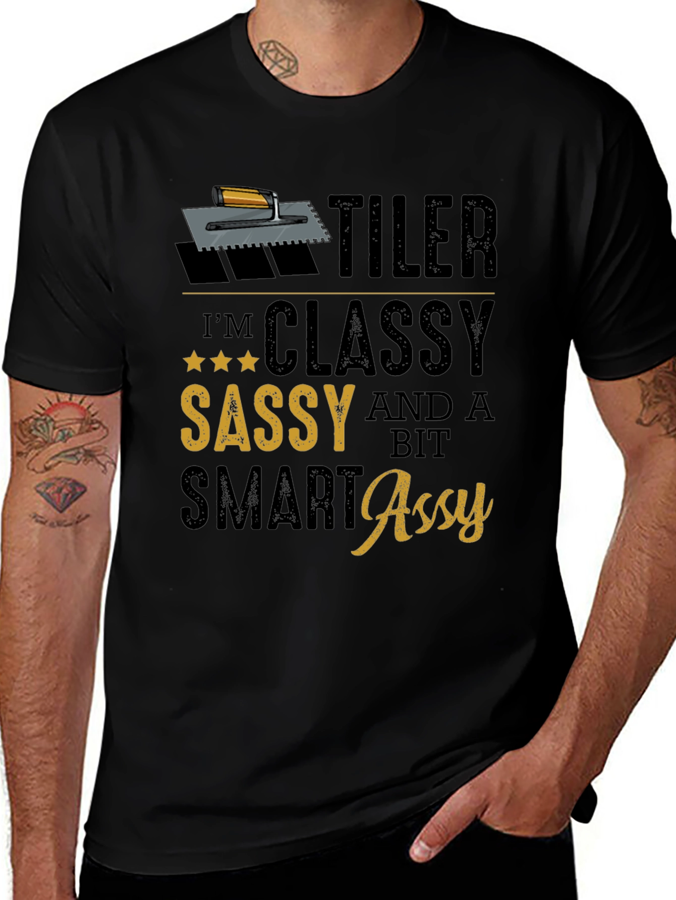 Variant 17 of Tiler Classy Sassy Smart Assy Black T-Shirt