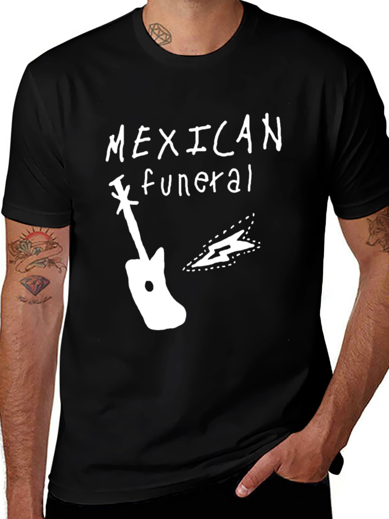 Variant 30 of Mexican Funeral Graphic T-Shirt - Black Cotton Blend