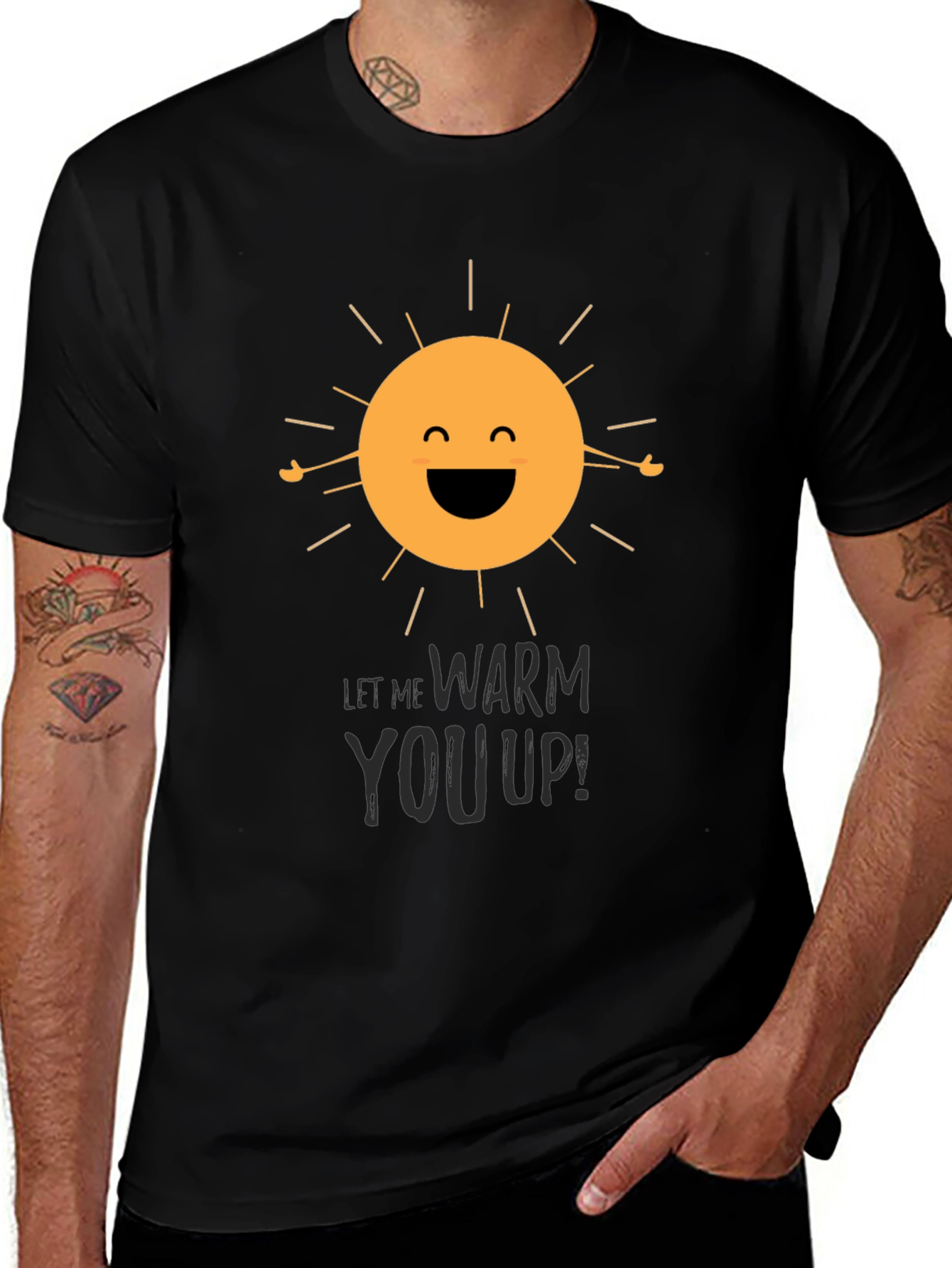 Variant 9 of Funny Sun Graphic T-Shirt - Let Me Warm You Up!
