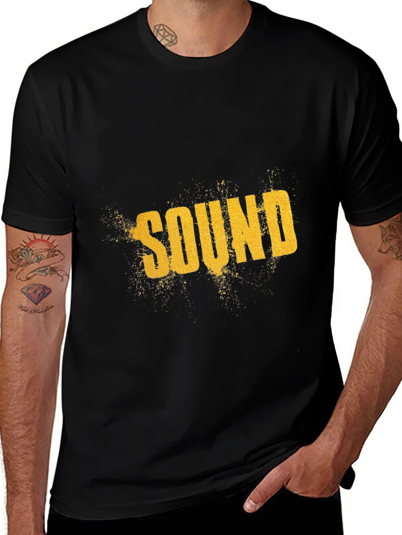 Variant 23 of SOUND Graphic Tee - Bold Black T-Shirt