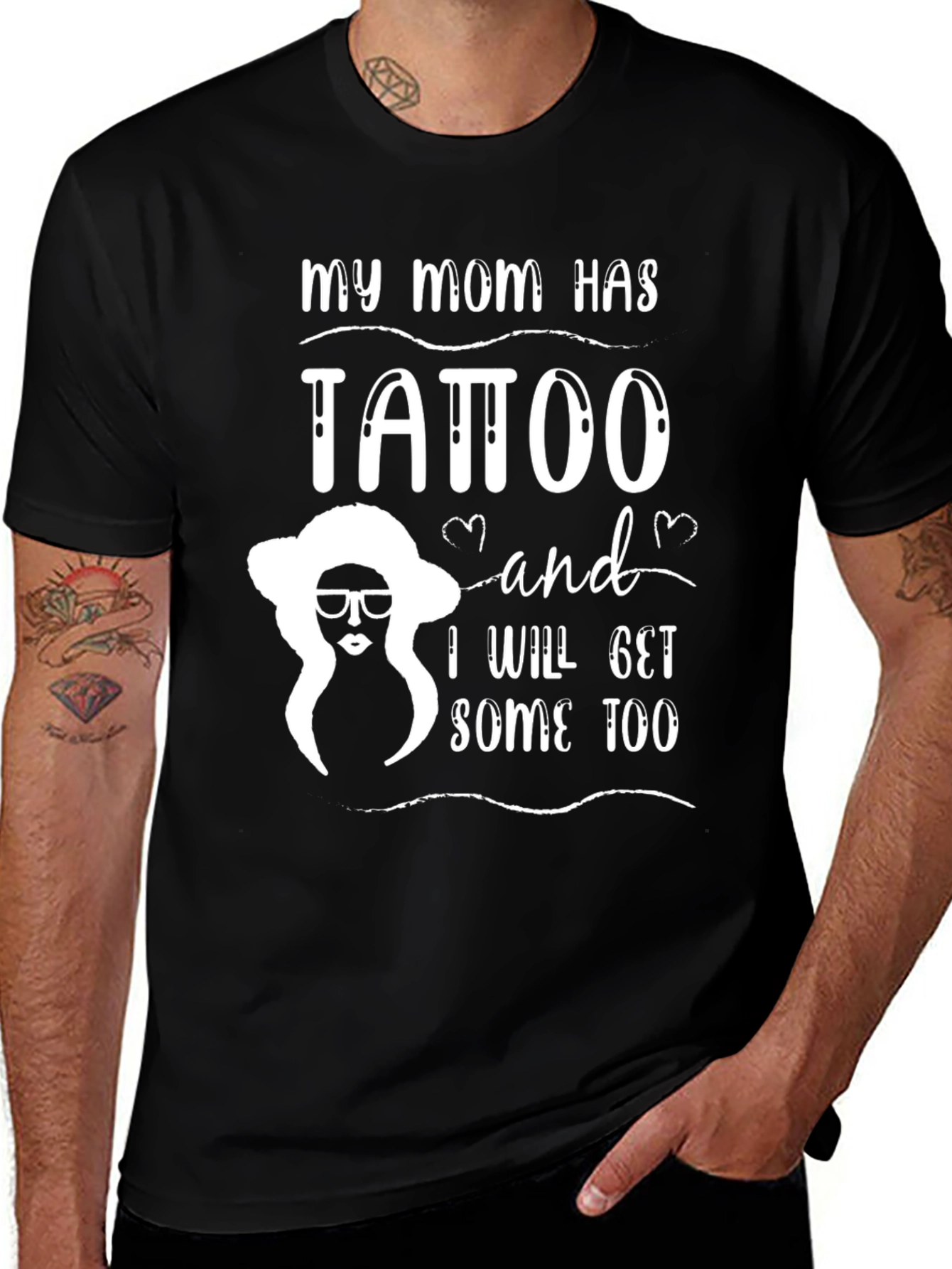 Variant 7 of My Mom Has Tattoos Funny Graphic T-Shirt