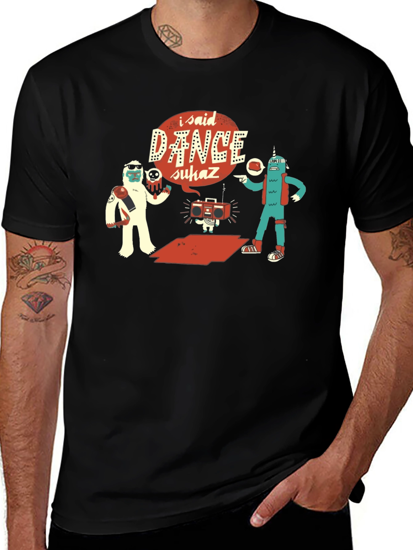 Variant 16 of Dance Suhaz Graphic Print Black T-Shirt