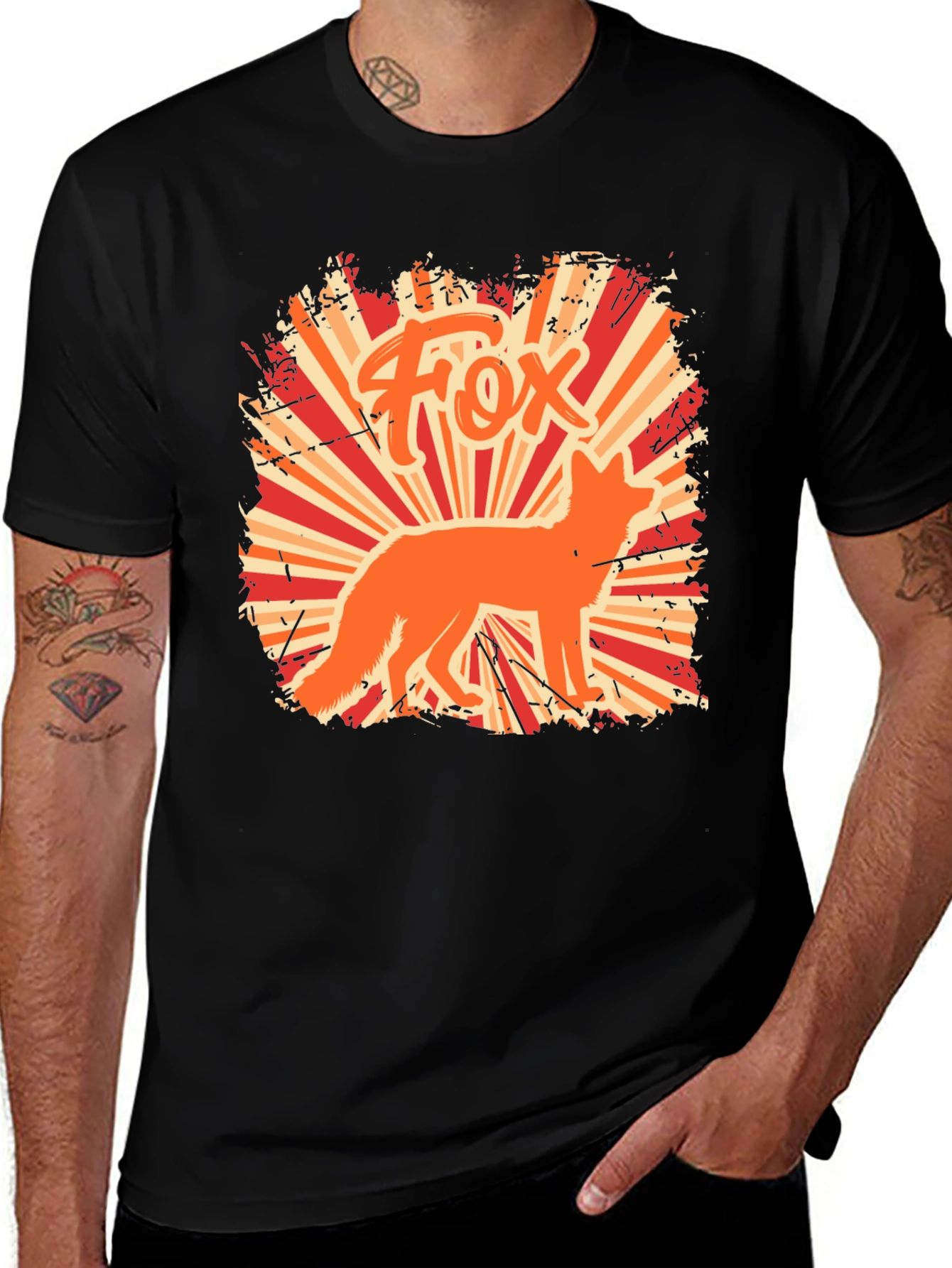Variant 5 of Retro Fox T-Shirt - Vintage Style Graphic Tee