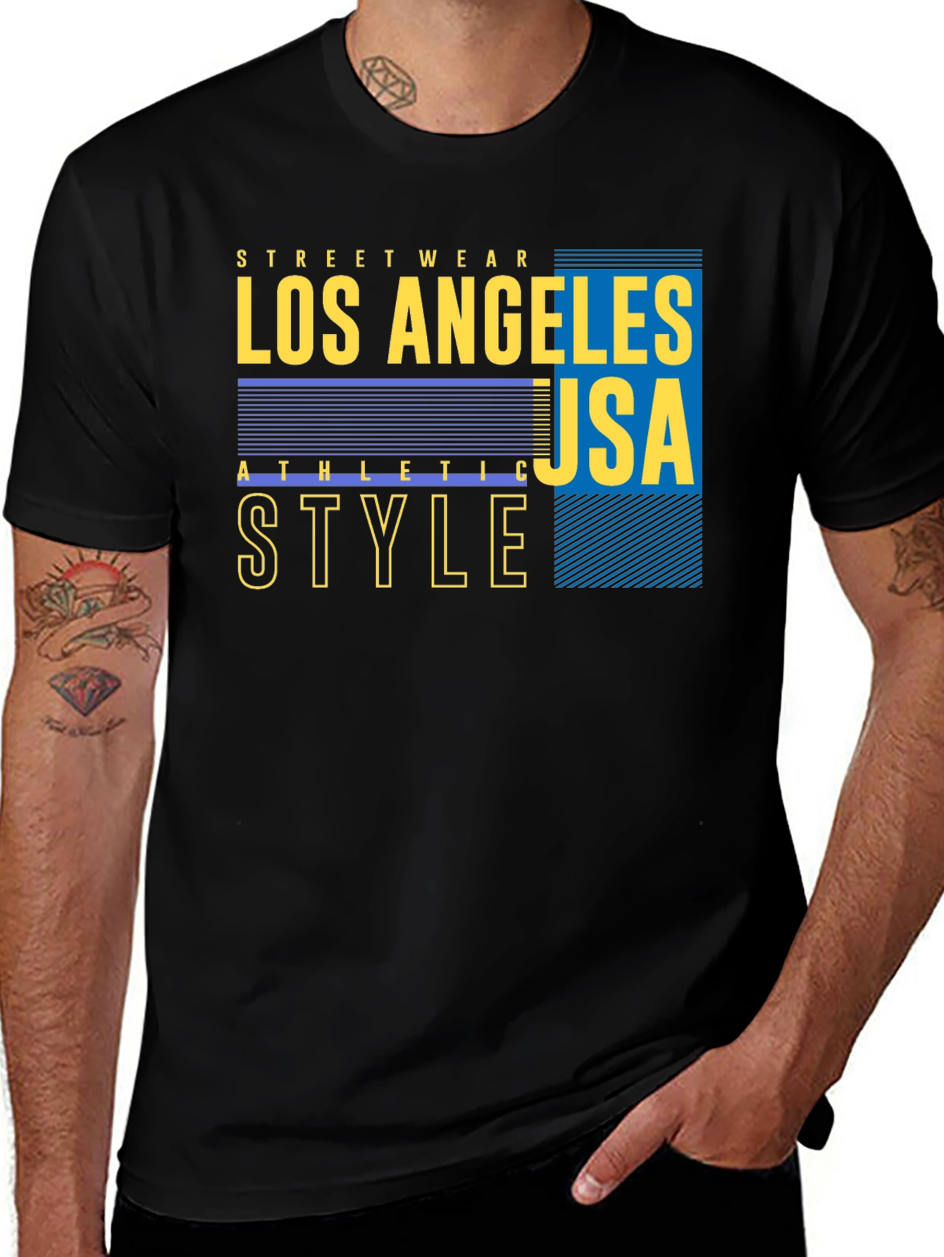 Los Angeles USA Athletic Style Graphic Tee