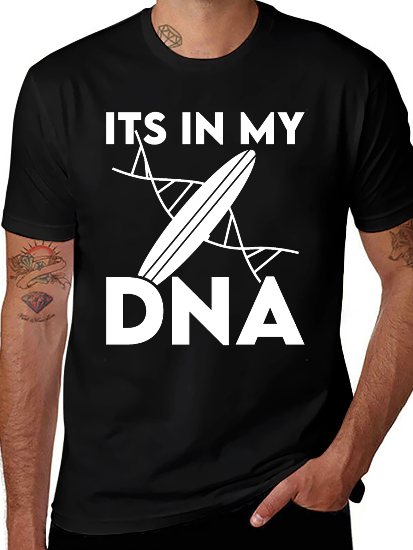 Black Its In My DNA Surfboard T-Shirt - Black main image