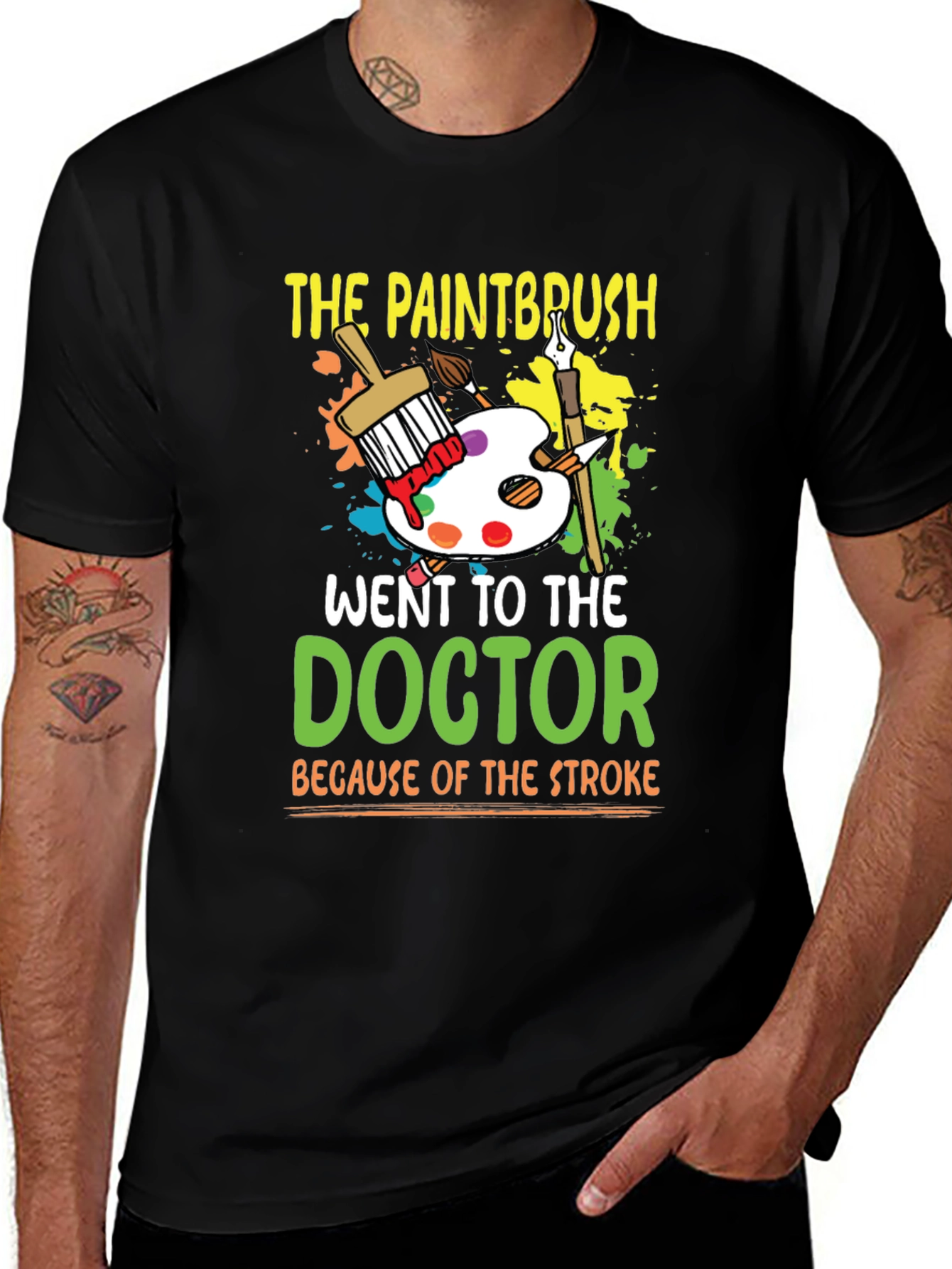 Paintbrush Doctor Stroke Humor T-Shirt