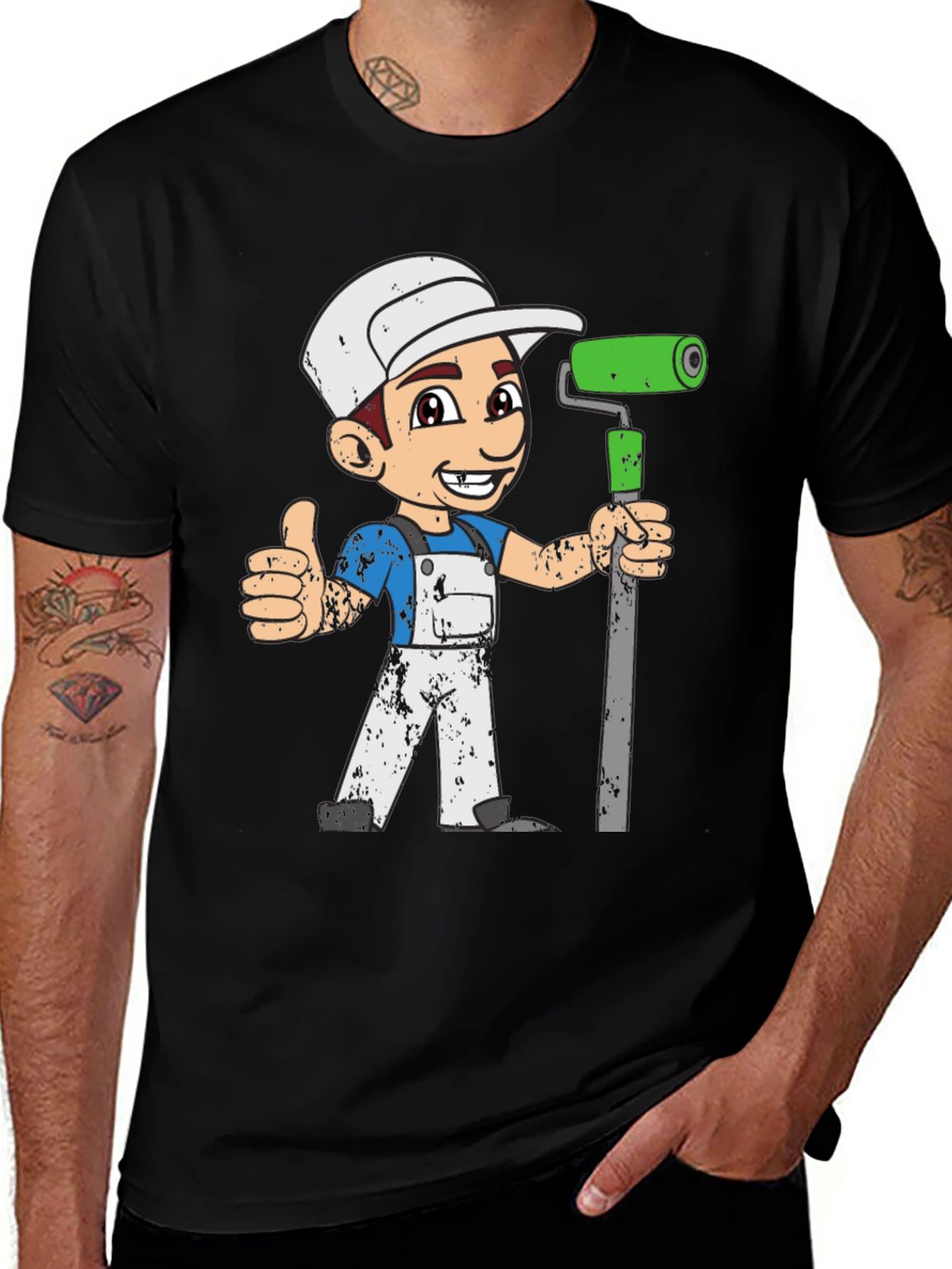 Painter Cartoon Graphic T-Shirt