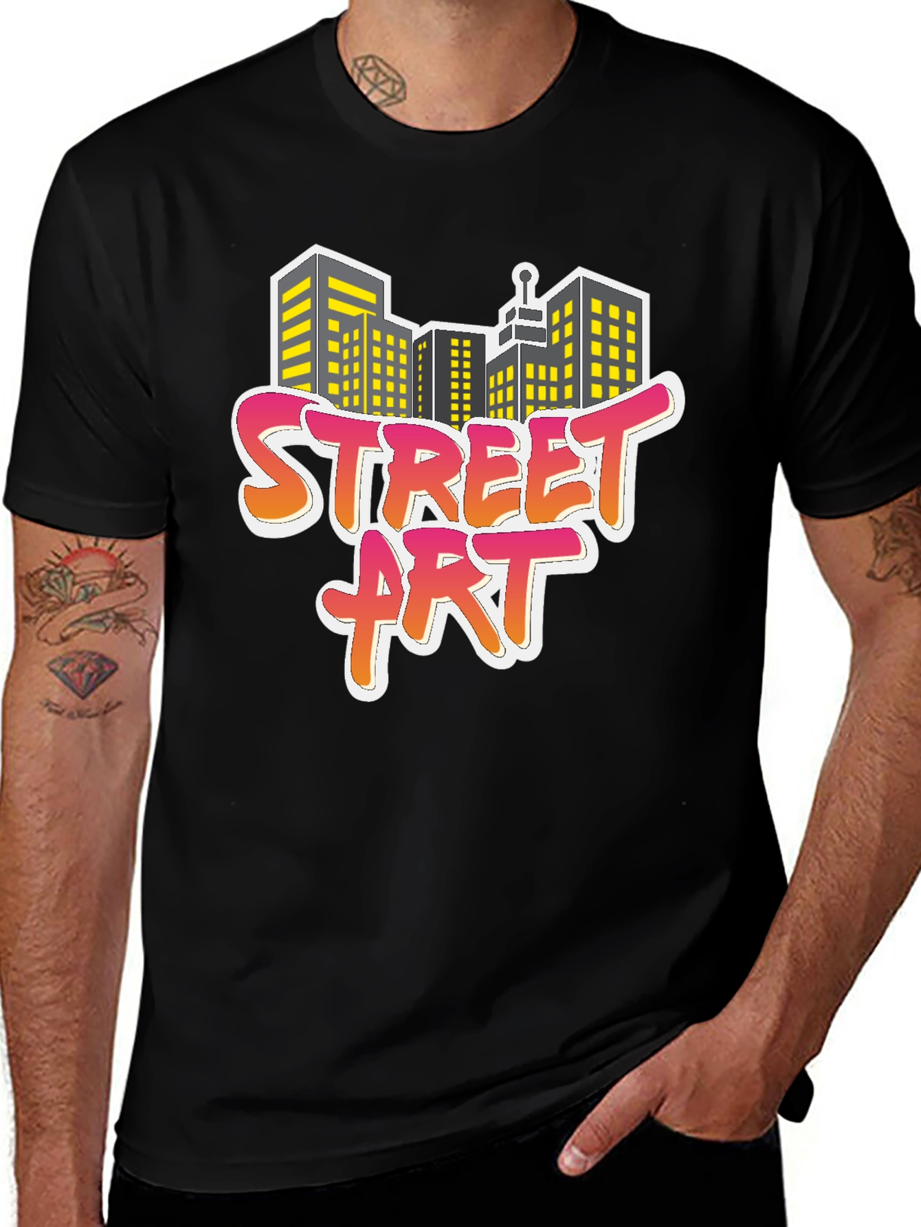 Street Art Cityscape Graphic Tee - Urban Style
