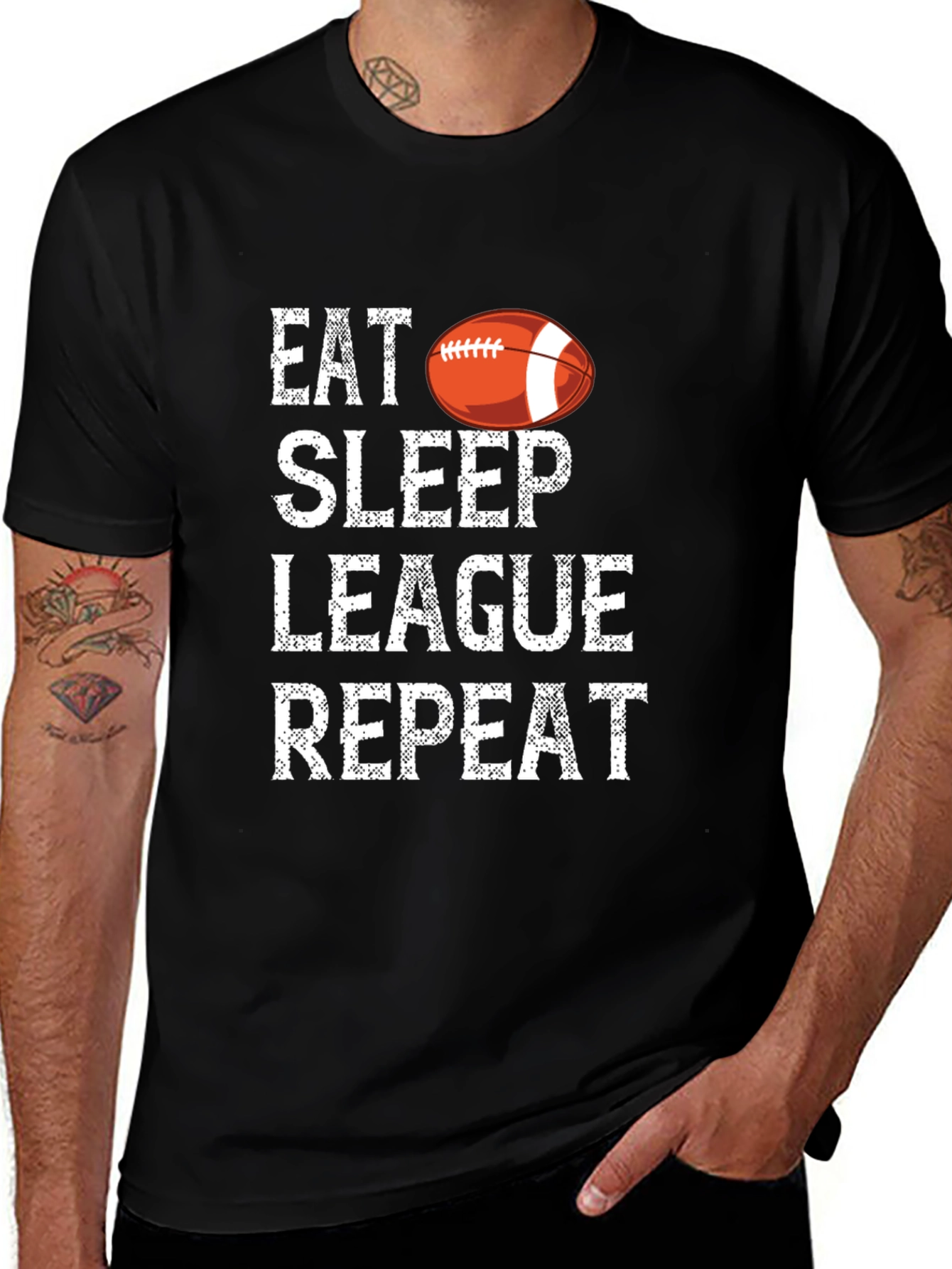 Variant 23 of Eat Sleep League Repeat T-Shirt