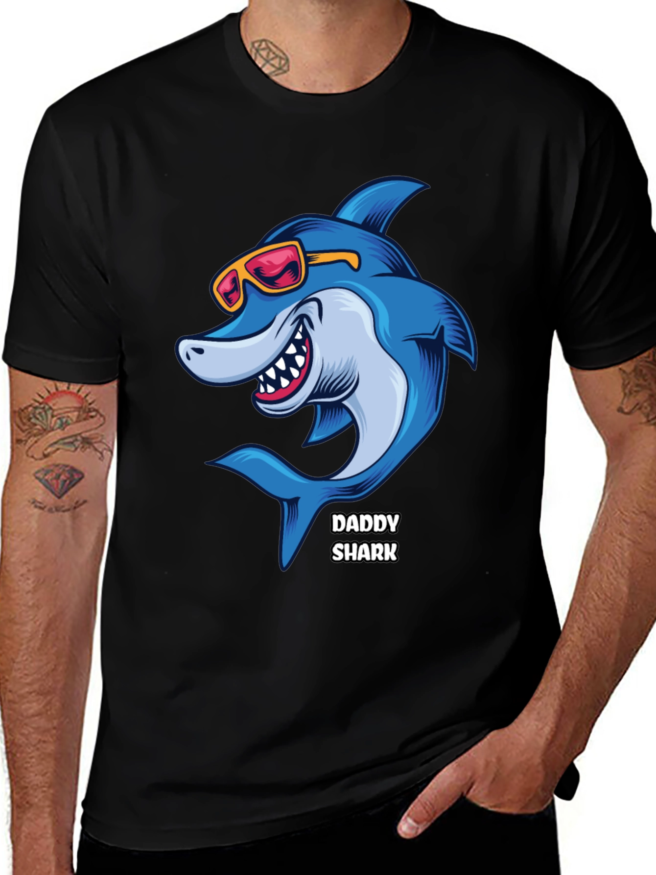 Variant 14 of Daddy Shark T-Shirt - Cool Cartoon Graphic