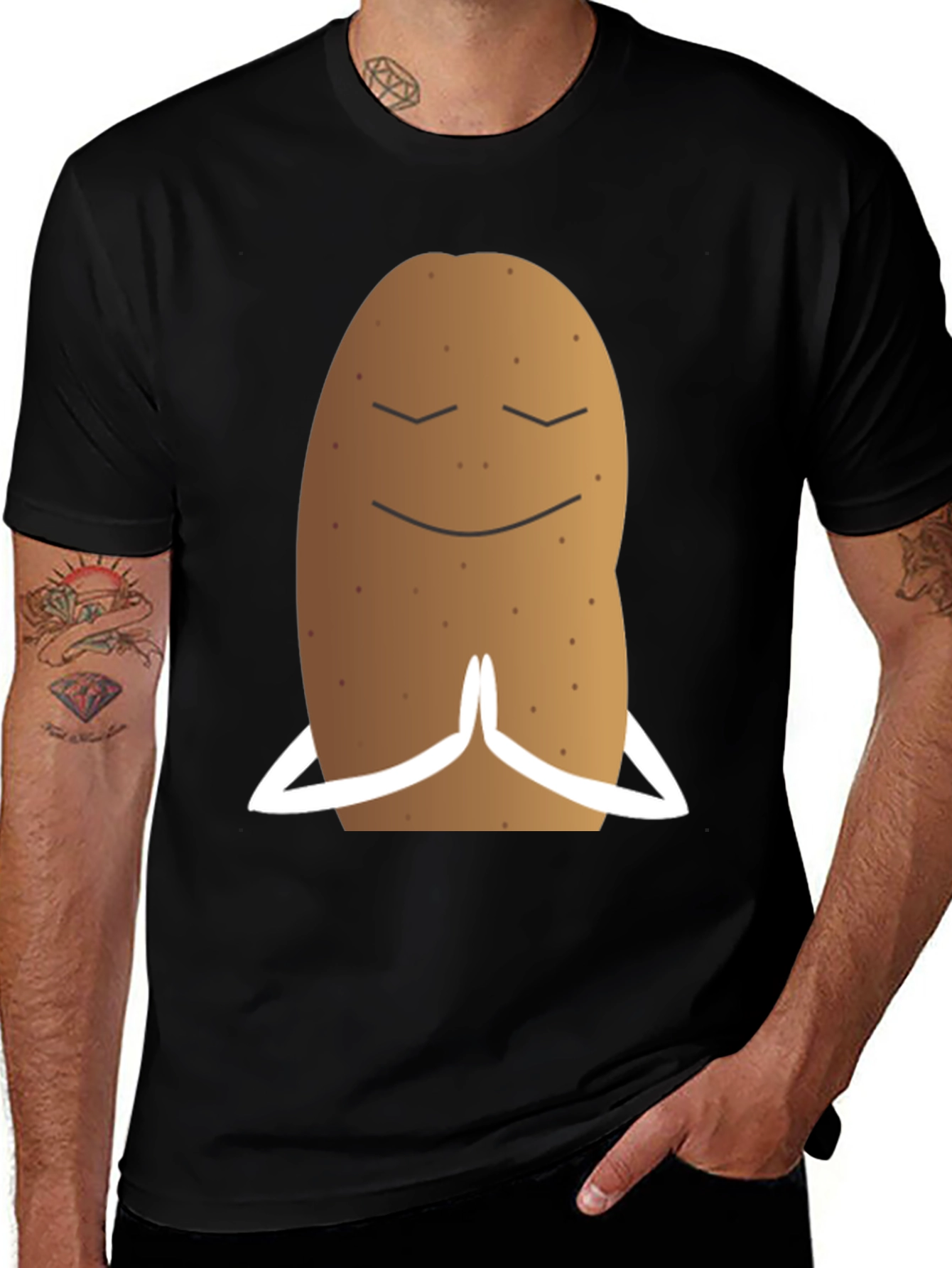 Meditating Potato Graphic T-Shirt