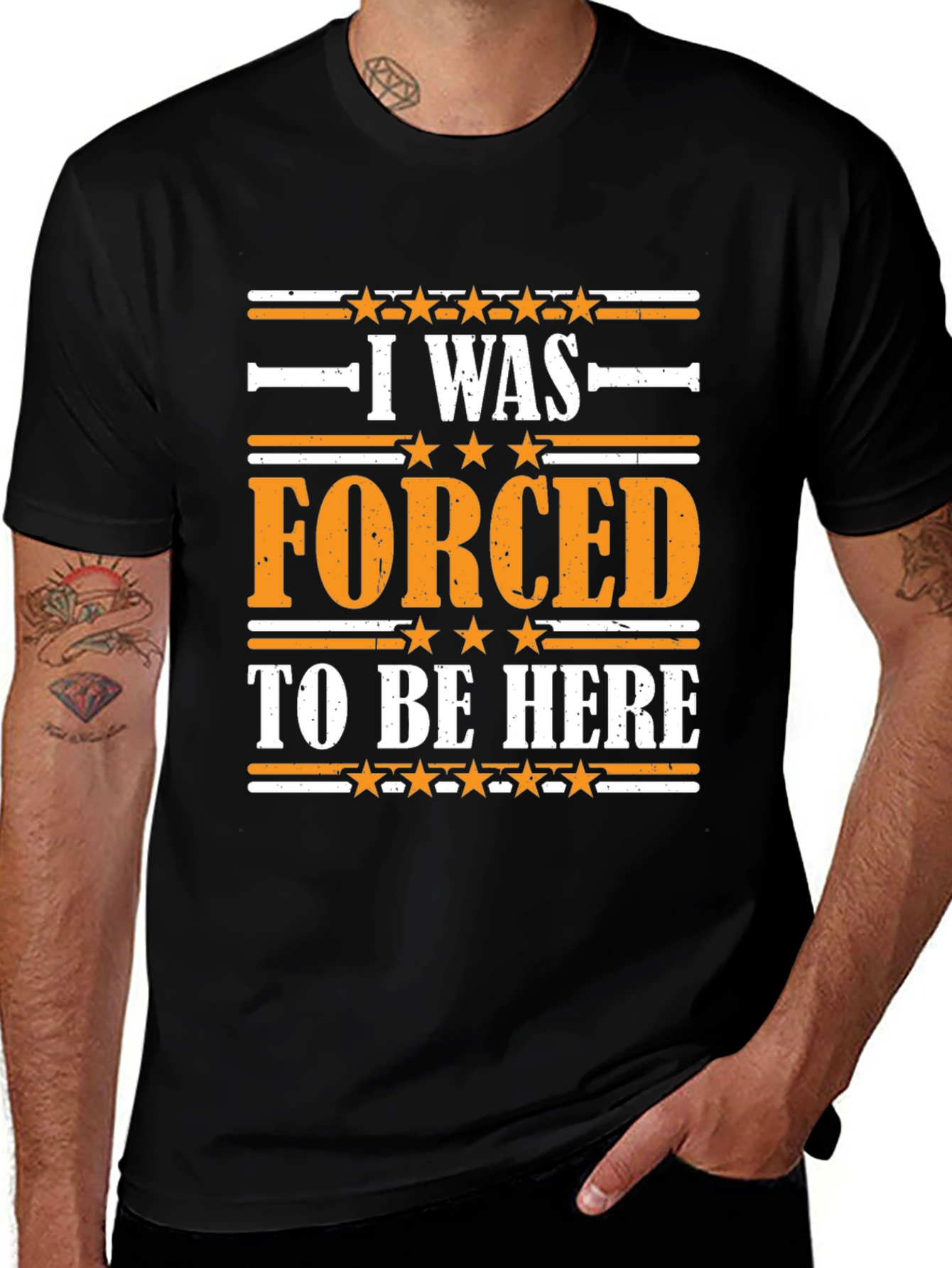 Funny 'I Was Forced to Be Here' Graphic T-Shirt