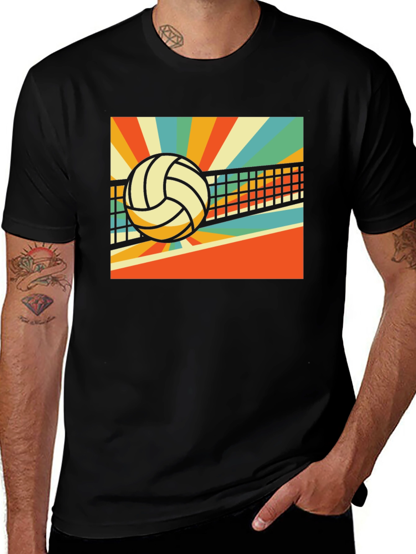Variant 19 of Retro Volleyball T-Shirt - Vintage Style Sport Tee
