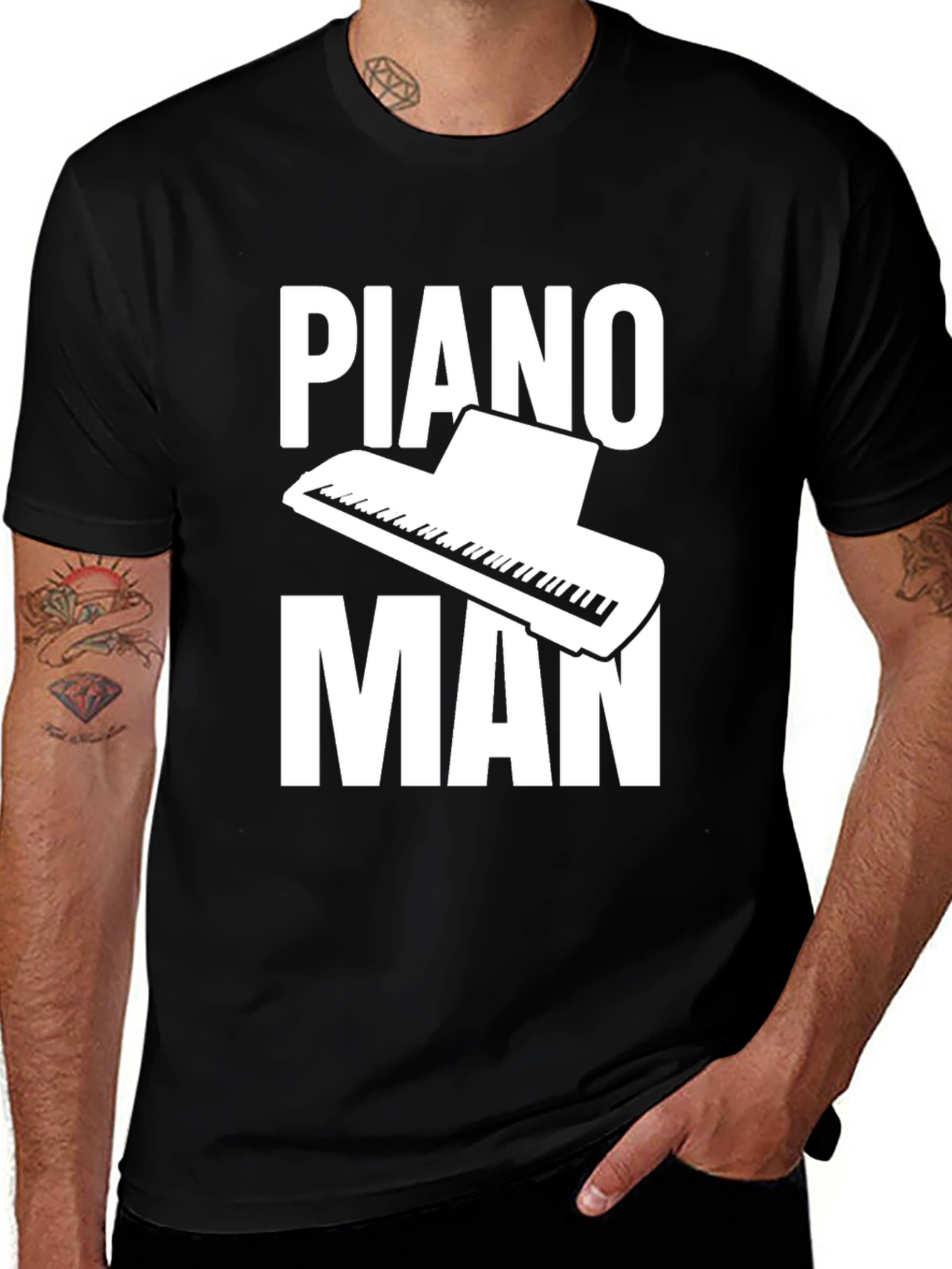 Variant 14 of Piano Man T-Shirt - Musician Graphic Tee