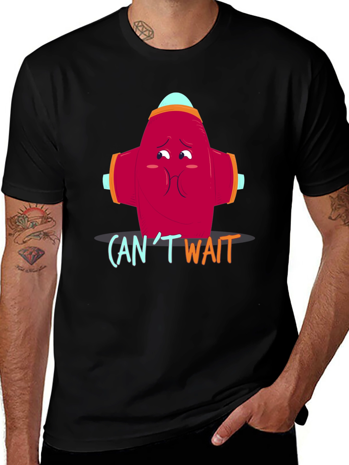 Variant 19 of Can't Wait Fire Hydrant Graphic Tee