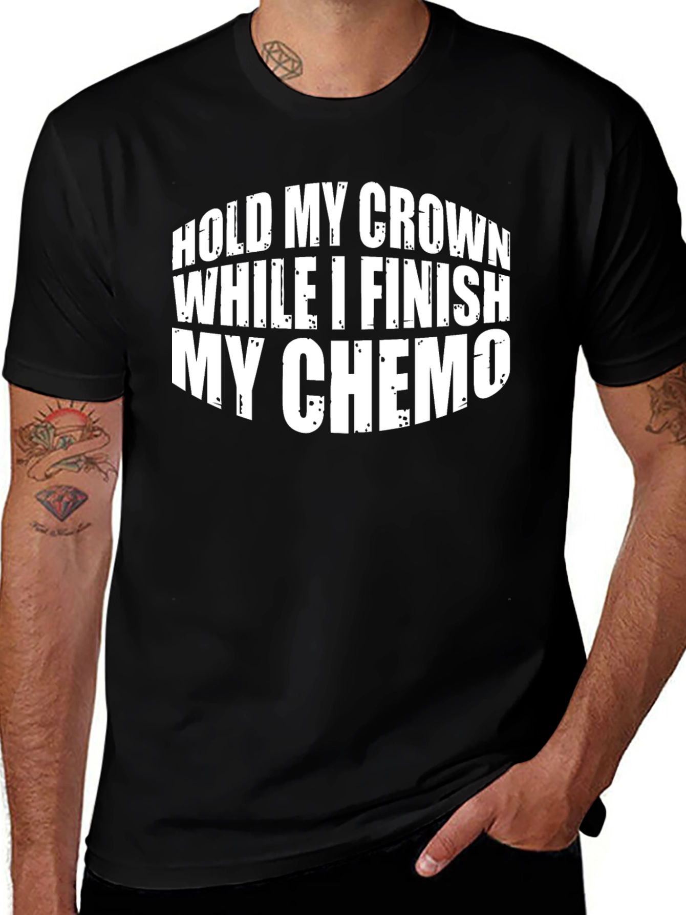 Variant 24 of Hold My Crown Chemo T-Shirt Cancer Support Tee