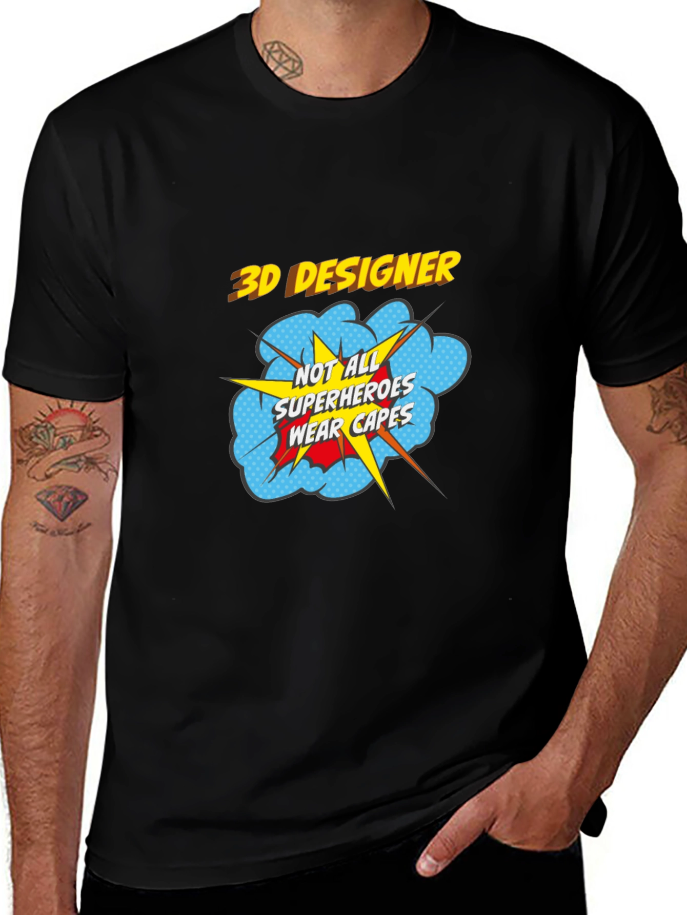 3D Designer Superhero T-Shirt - Wear Your Passion!