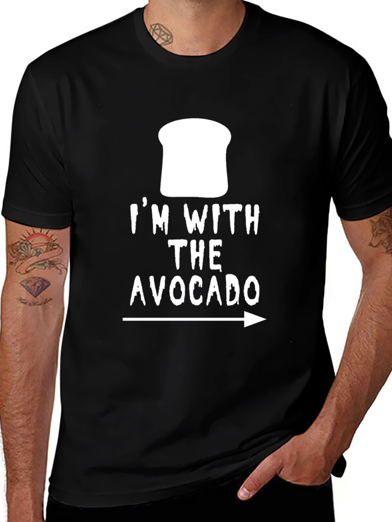 Variant 10 of I'm With The Avocado T-Shirt - Funny Foodie Tee