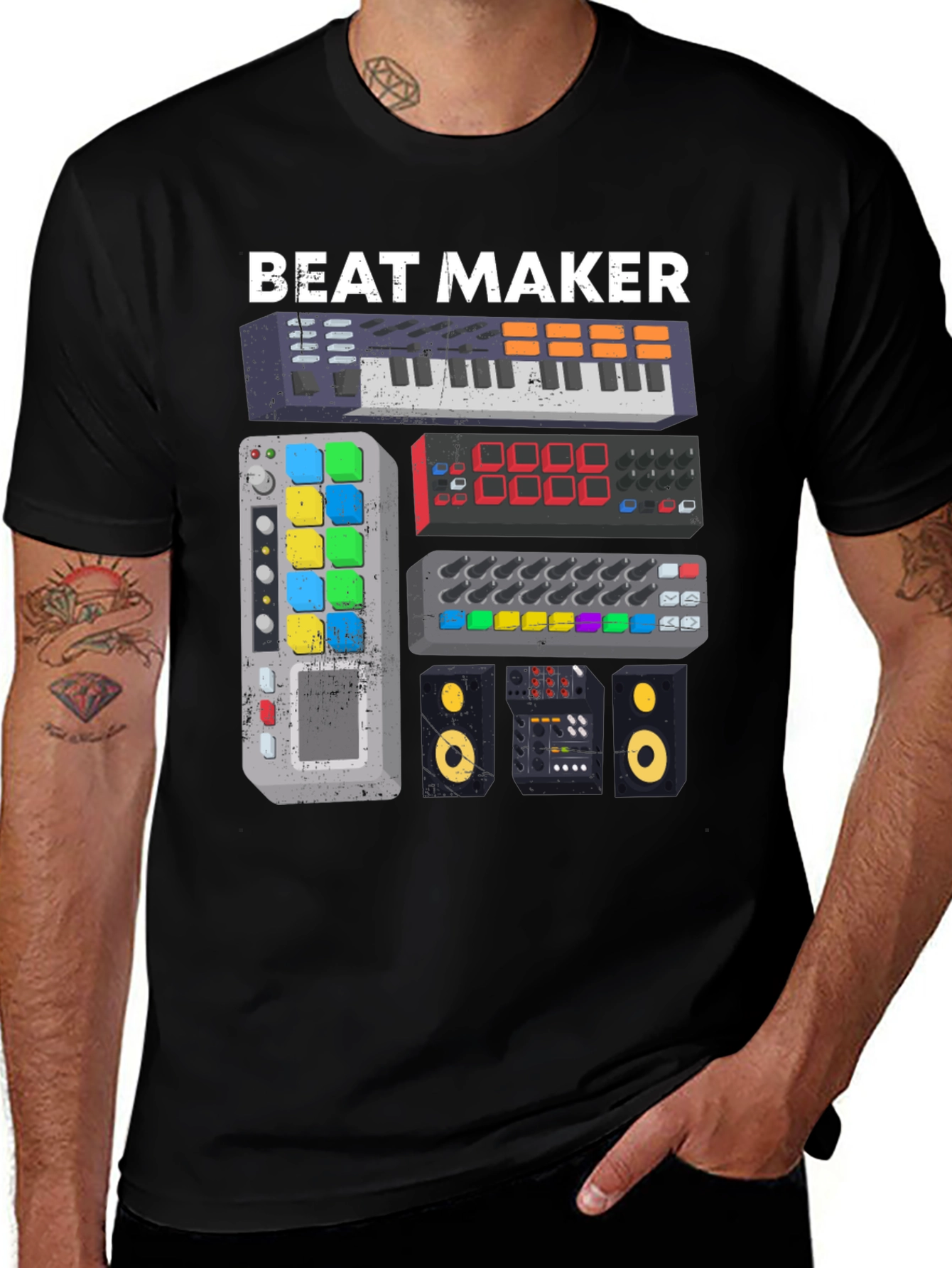 Variant 4 of Beat Maker Graphic Tee - Music Producer Shirt