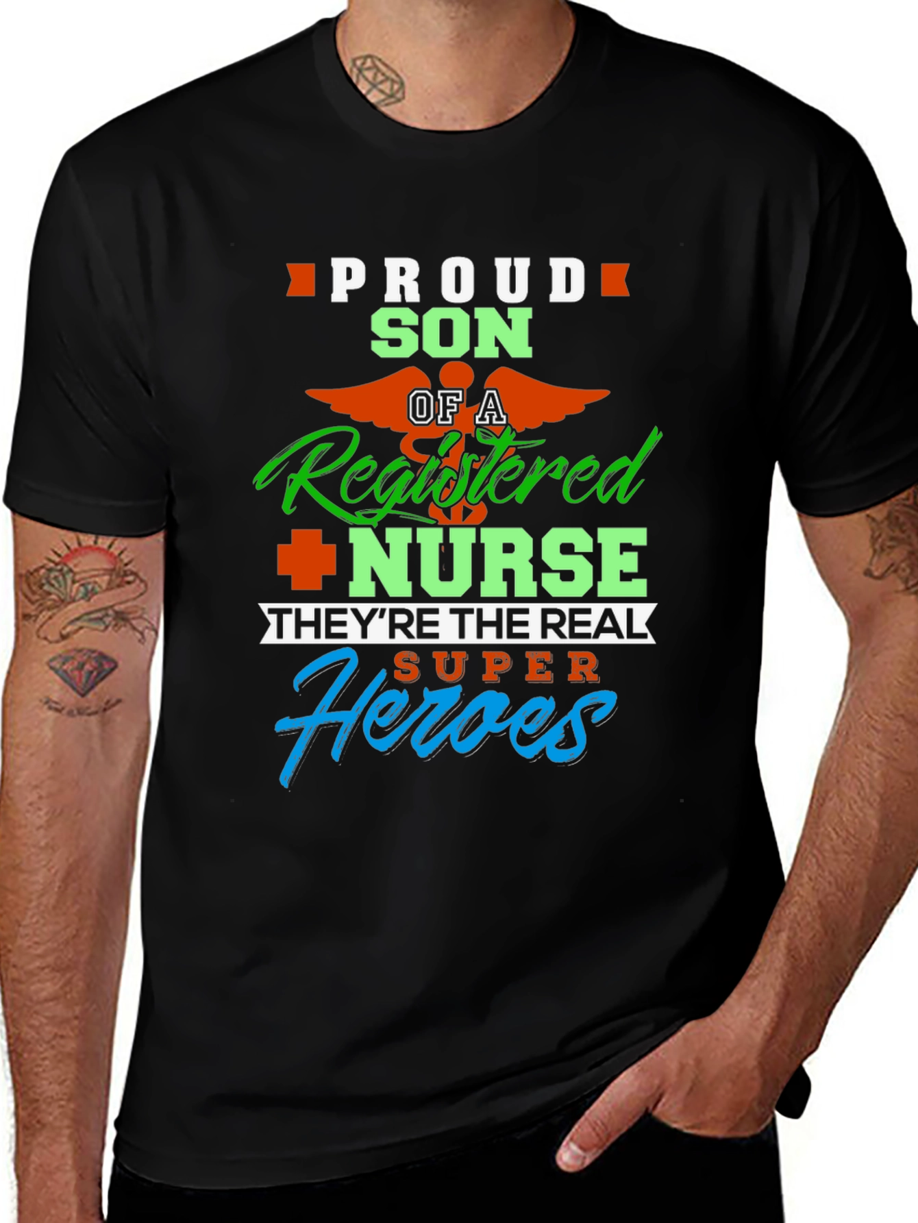 Variant 12 of Proud Son of a Registered Nurse Graphic Tee