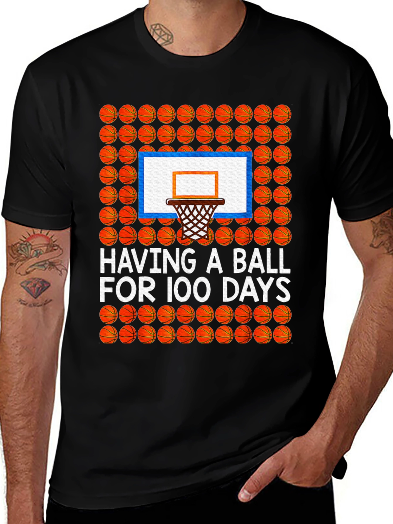 Variant 26 of 100 Days of School Basketball T-Shirt