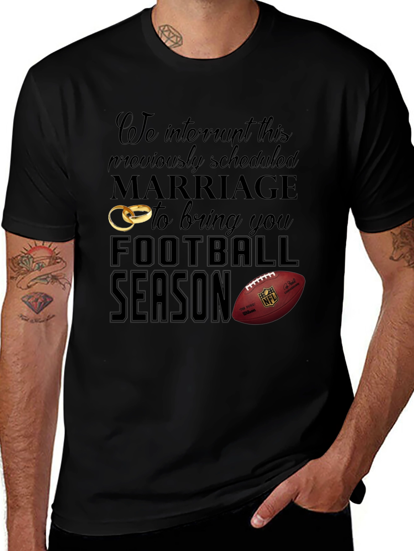 Variant 20 of Football Season Marriage Interruption T-Shirt