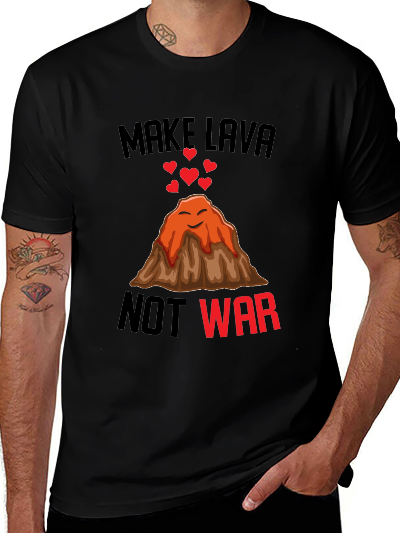 Variant 22 of Make Lava Not War Graphic T-Shirt