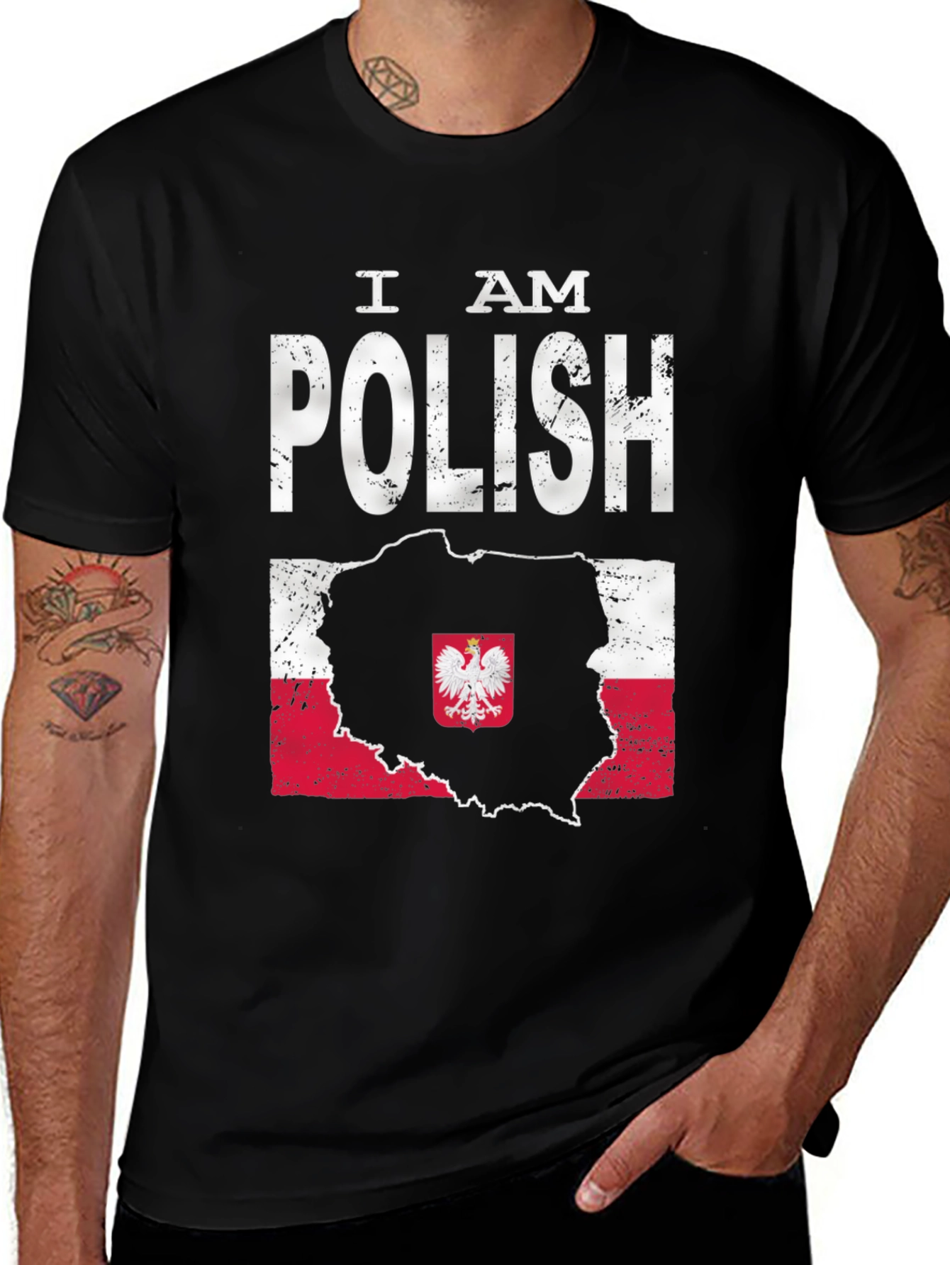 I AM Polish T-Shirt, Poland Flag Design