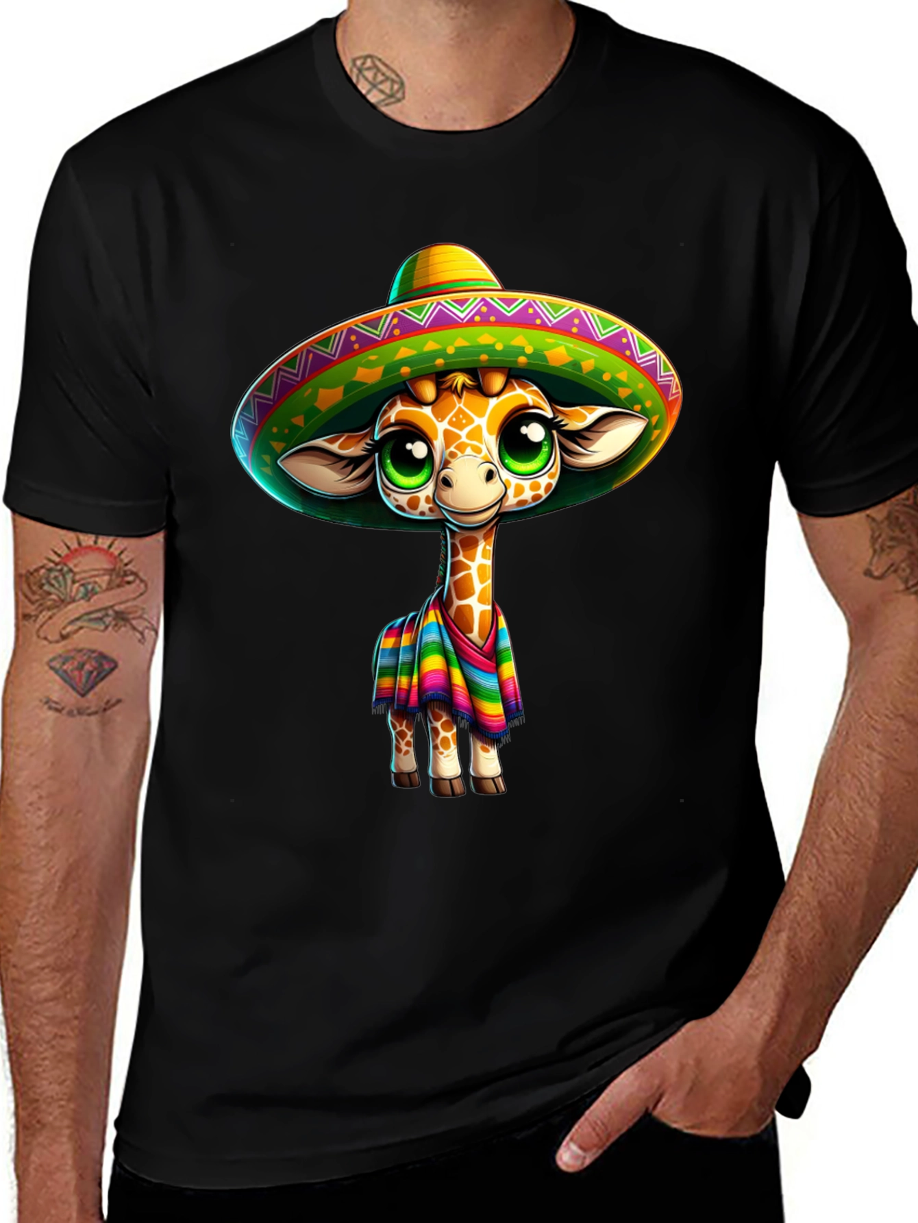 Variant 11 of Giraffe Sombrero T-Shirt