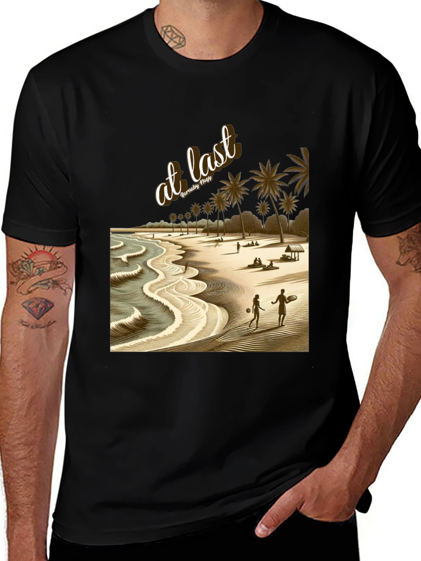 Variant 16 of At Last Beach Scene Graphic T-Shirt