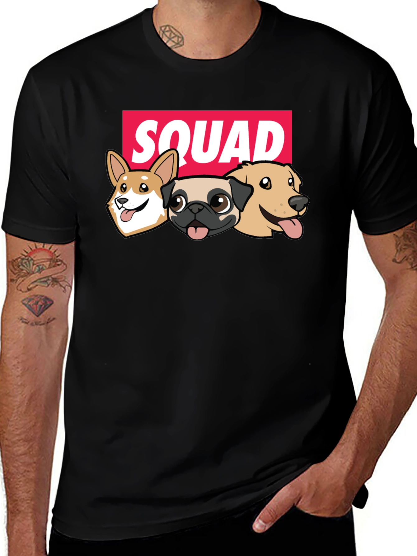 Variant 21 of Dog Squad Tee - Trendy Graphic T-Shirt