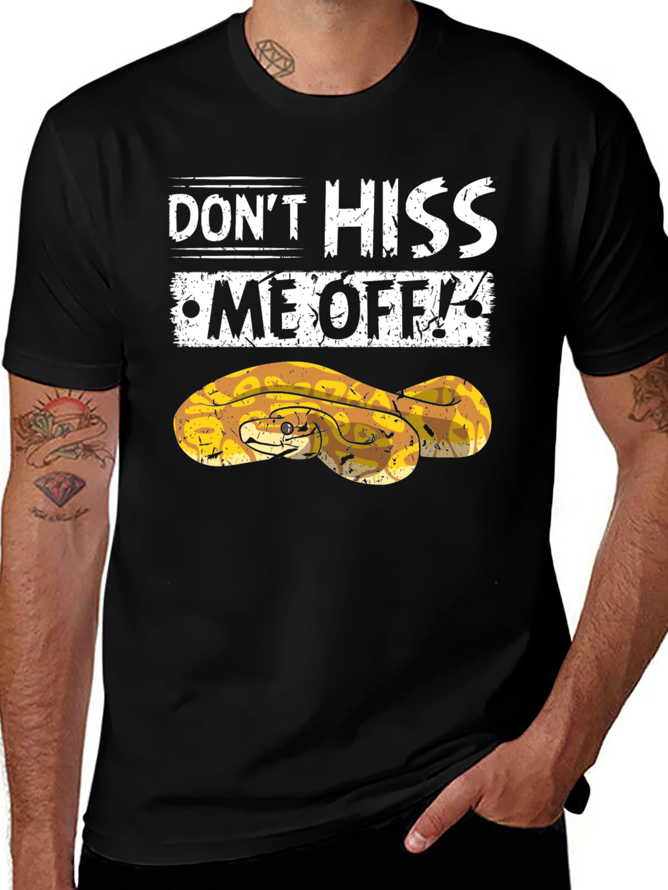 Variant 15 of Don't Hiss Me Off Snake Graphic T-Shirt