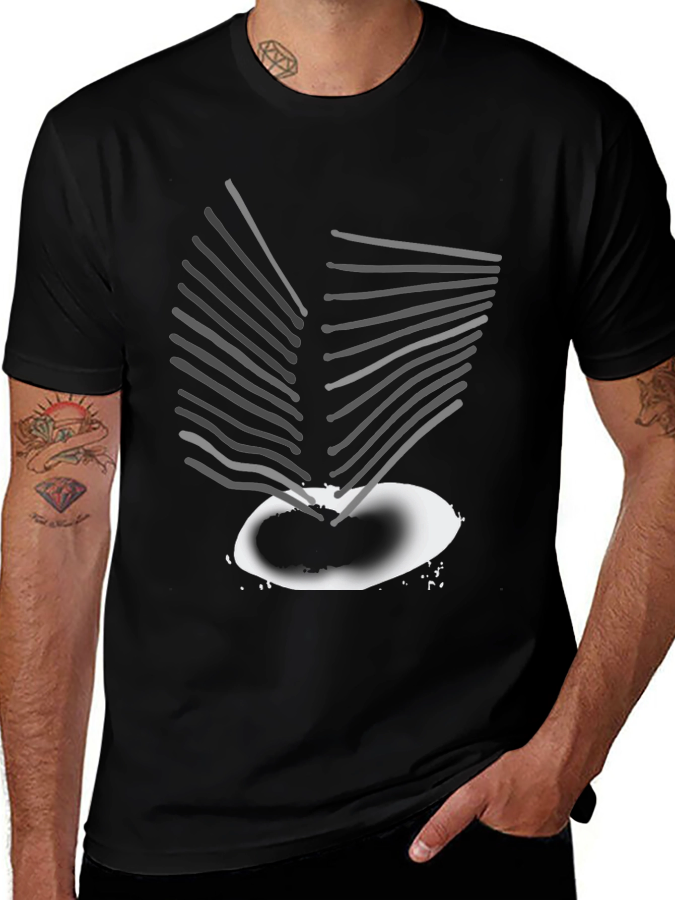 Variant 26 of Abstract Graphic Print Tee - Modern Art Shirt
